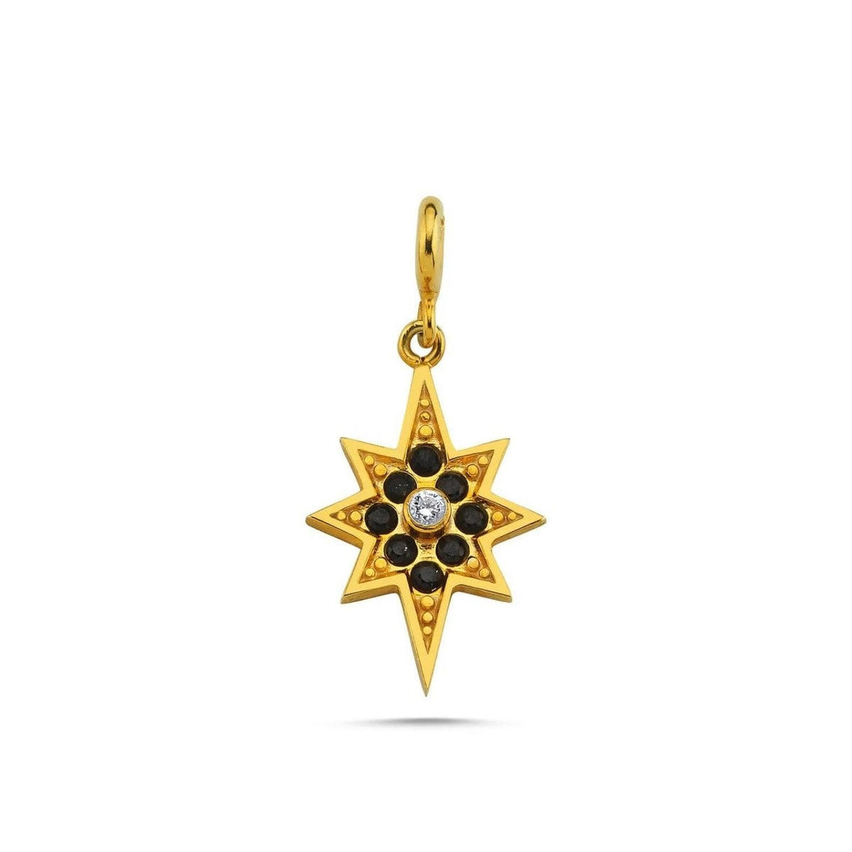 Gemstone Pole Star Charm