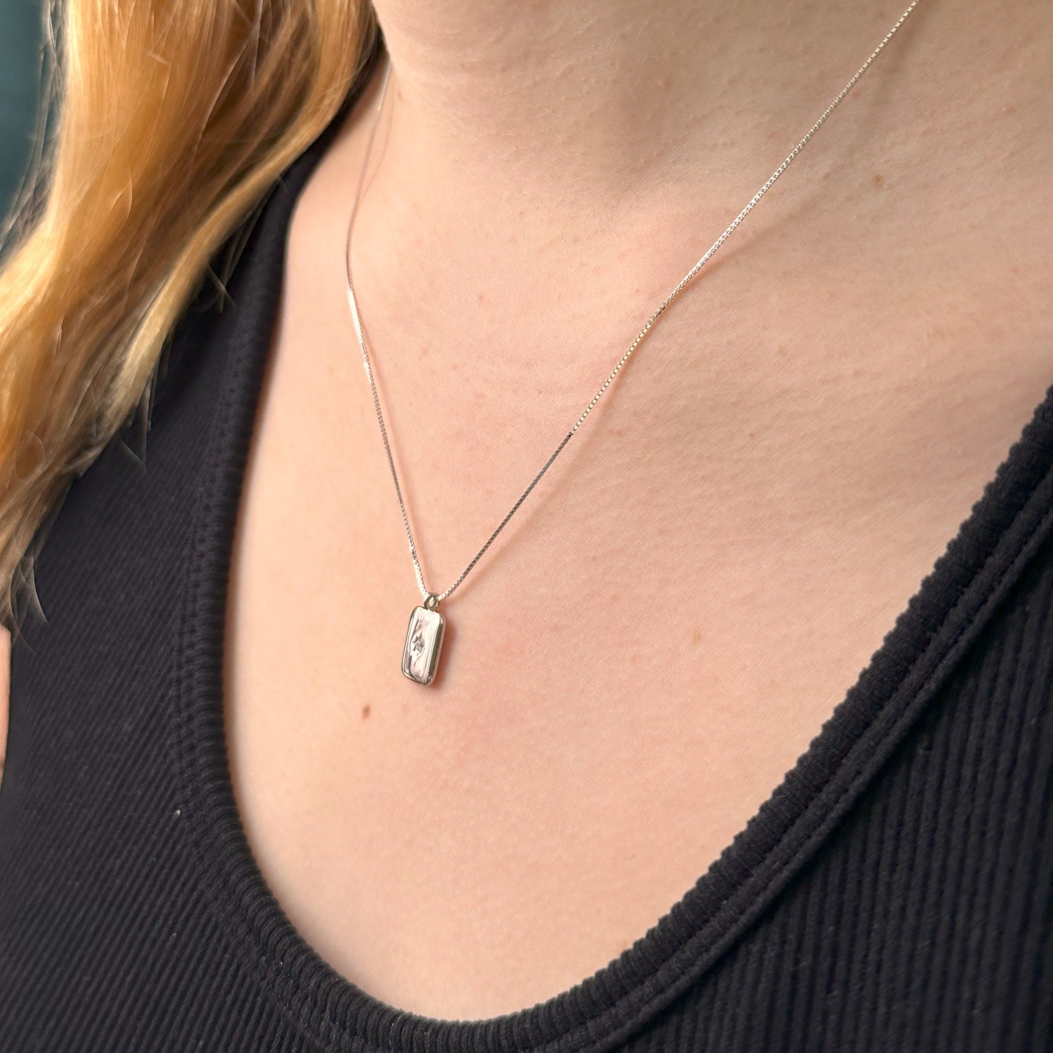 Gemstone Token Pendant Necklace - Gold