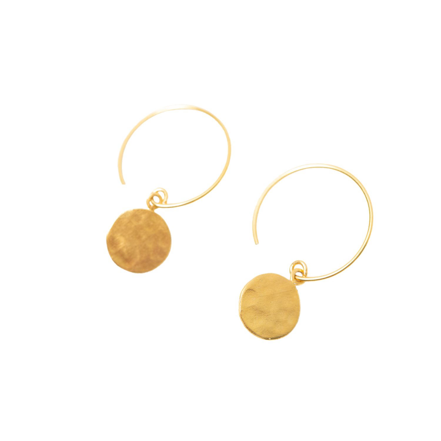Generosity - Hammered Earrings 24K Gold Plated