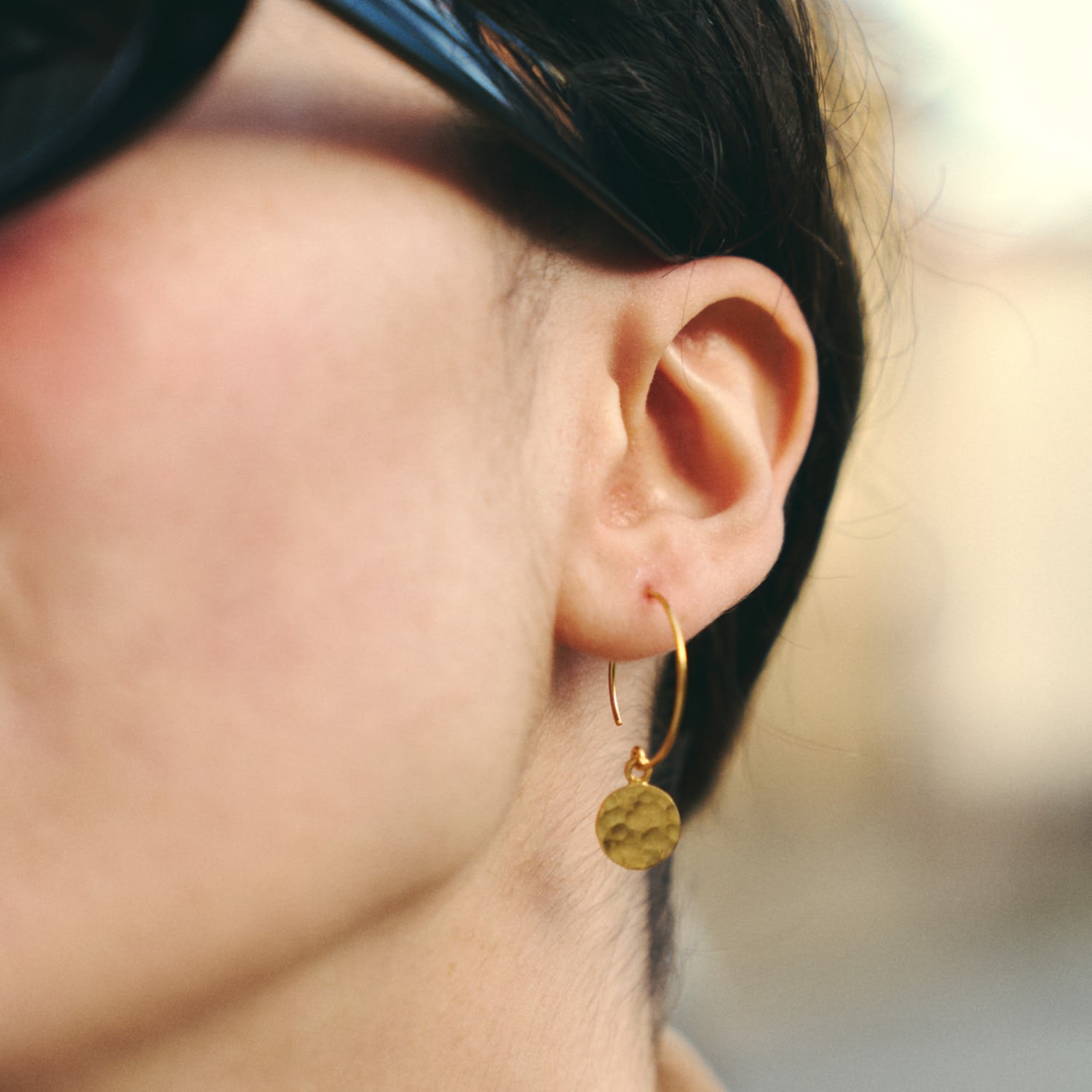 Generosity - Hammered Earrings 24K Gold Plated