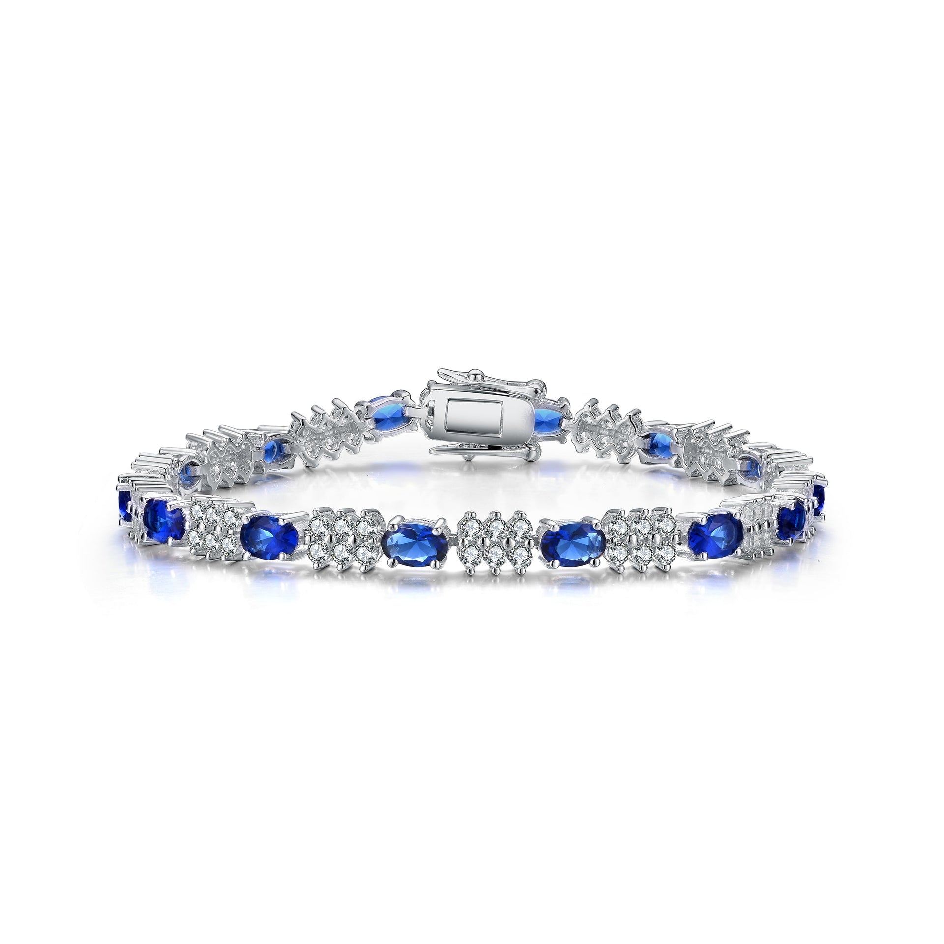 Rachel Glauber Classic White Gold Plated Tennis Bracelet