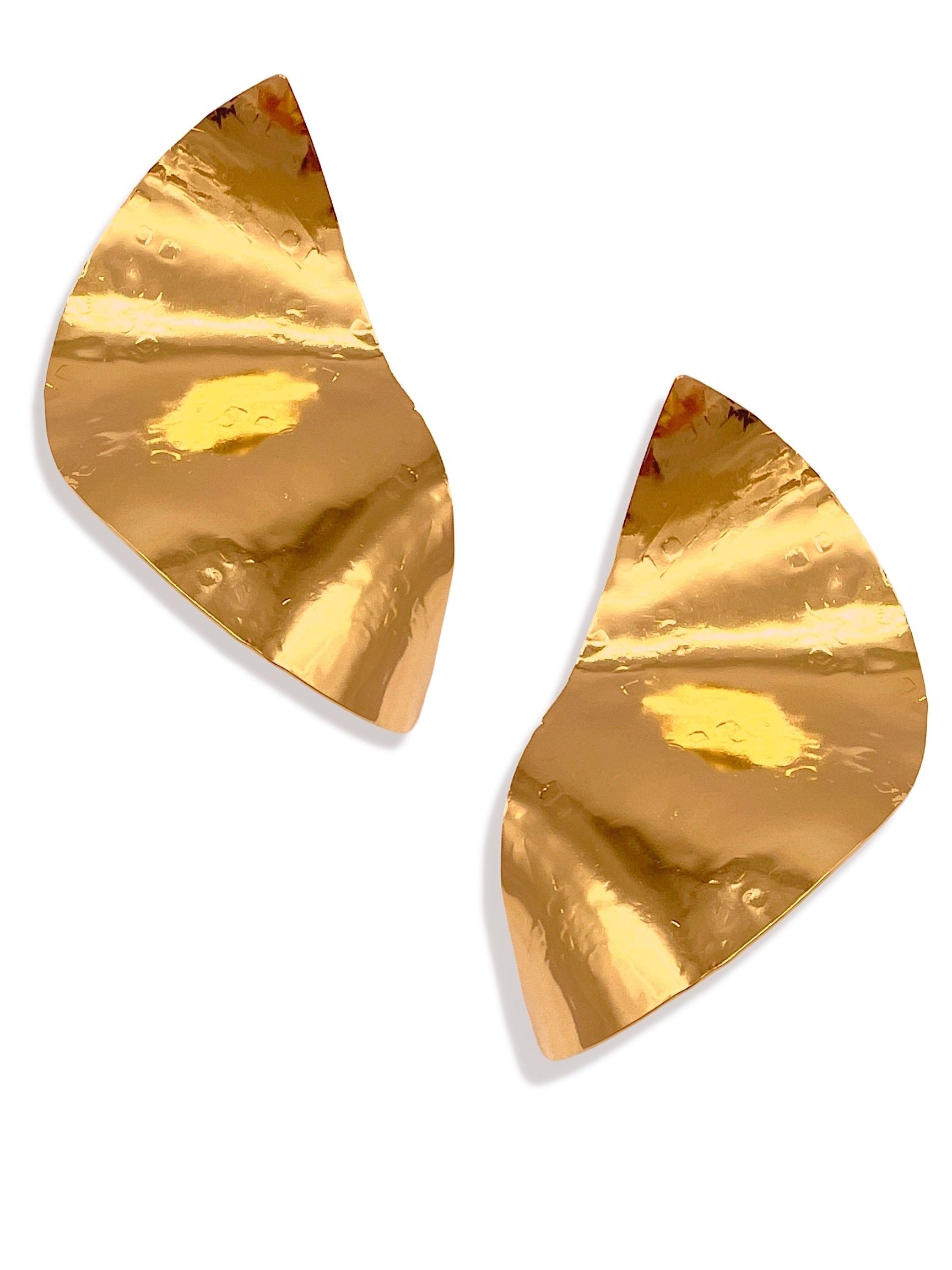 Geo Twist Clip On Earrings