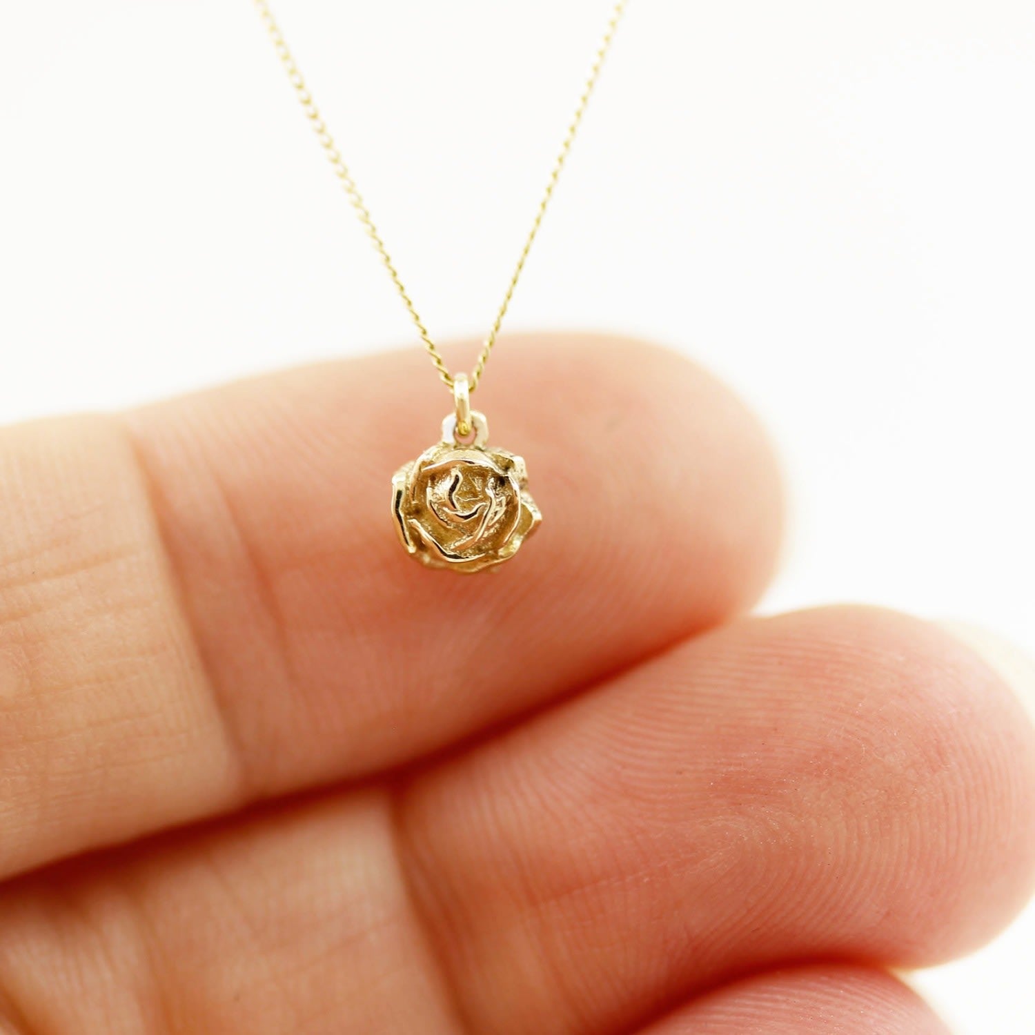 Rose Necklace – Gold Vermeil