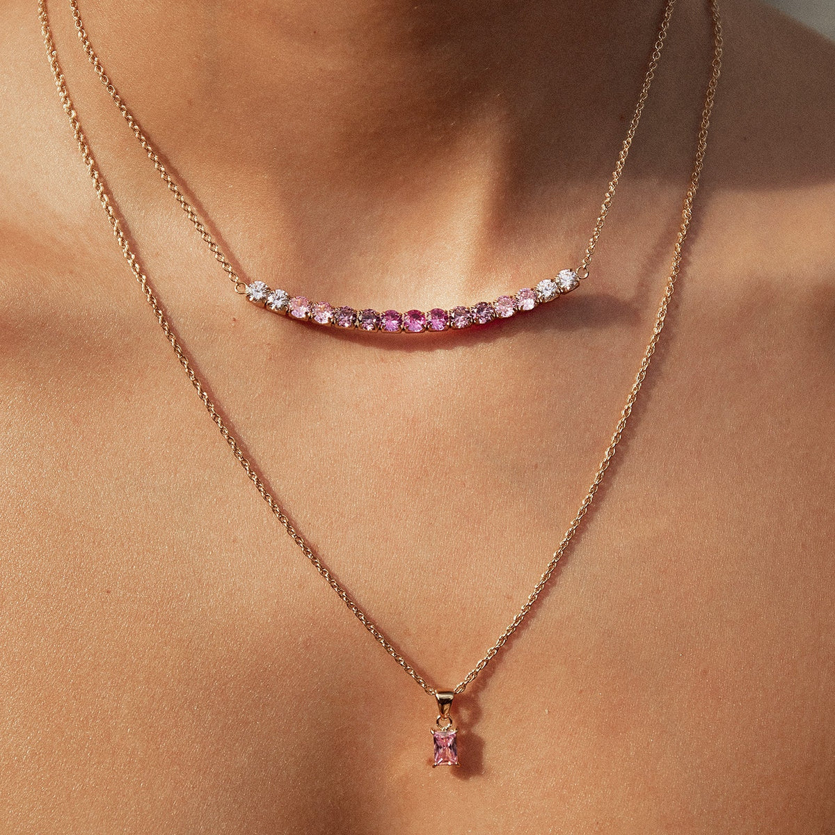Gia Gold Necklace Rose