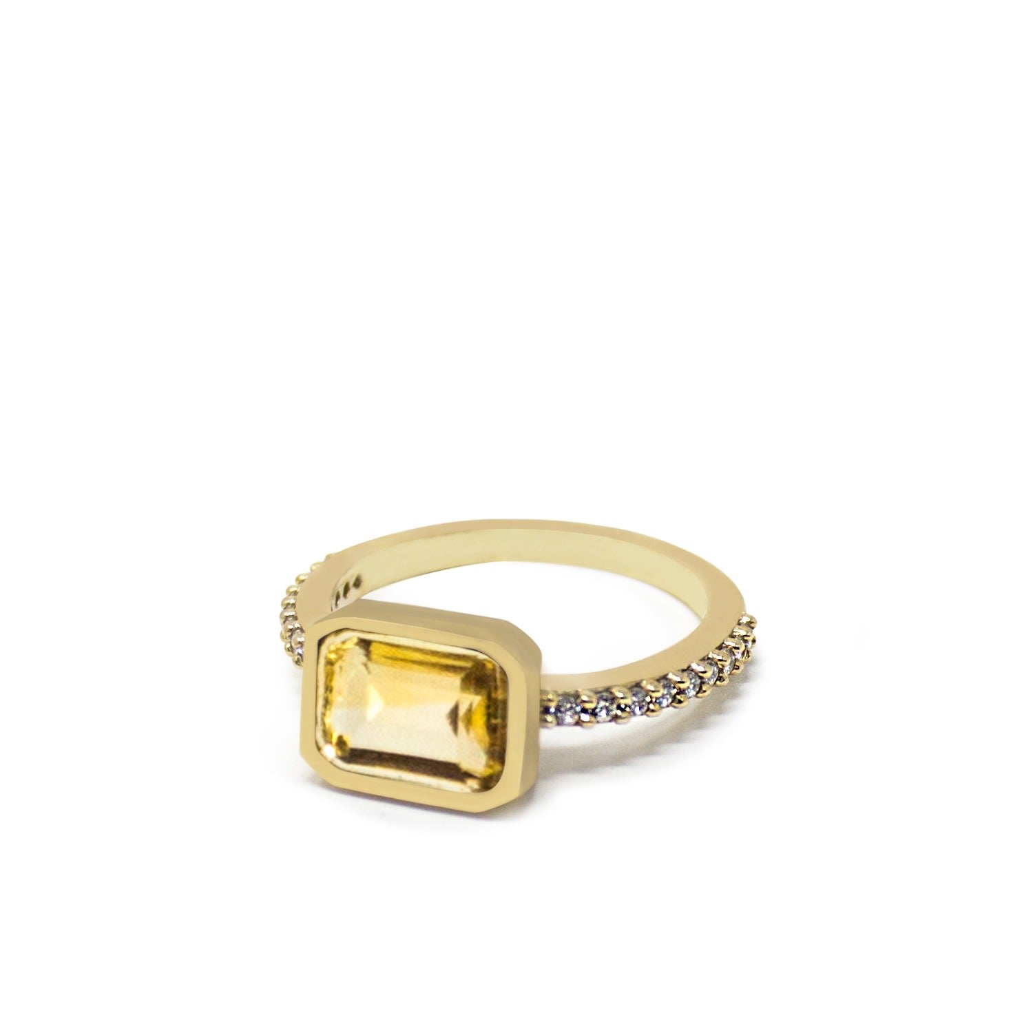 Luccichio Gold Vermeil Citrine Sparkle Ring