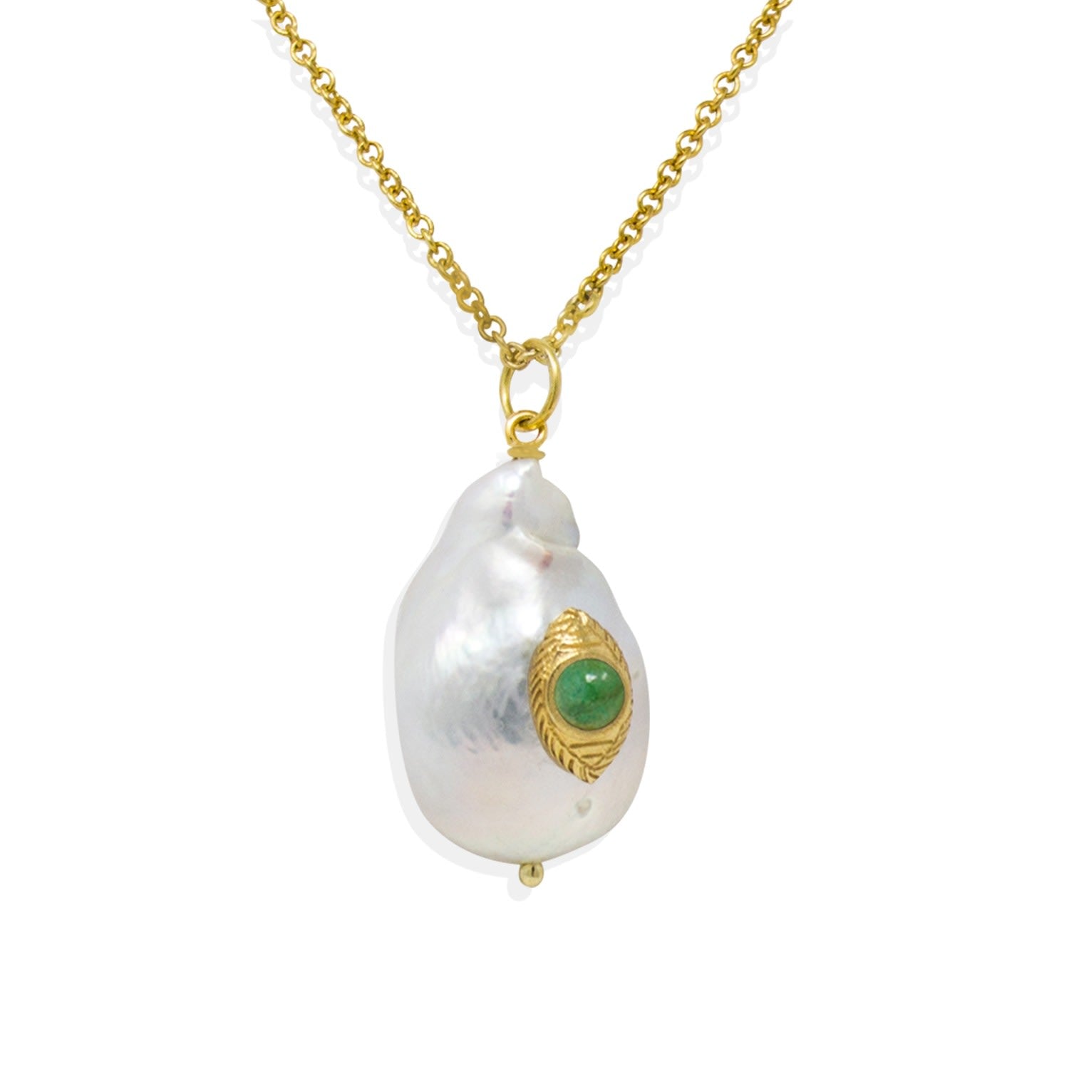 The Eye Green Emerald Pendant Necklace