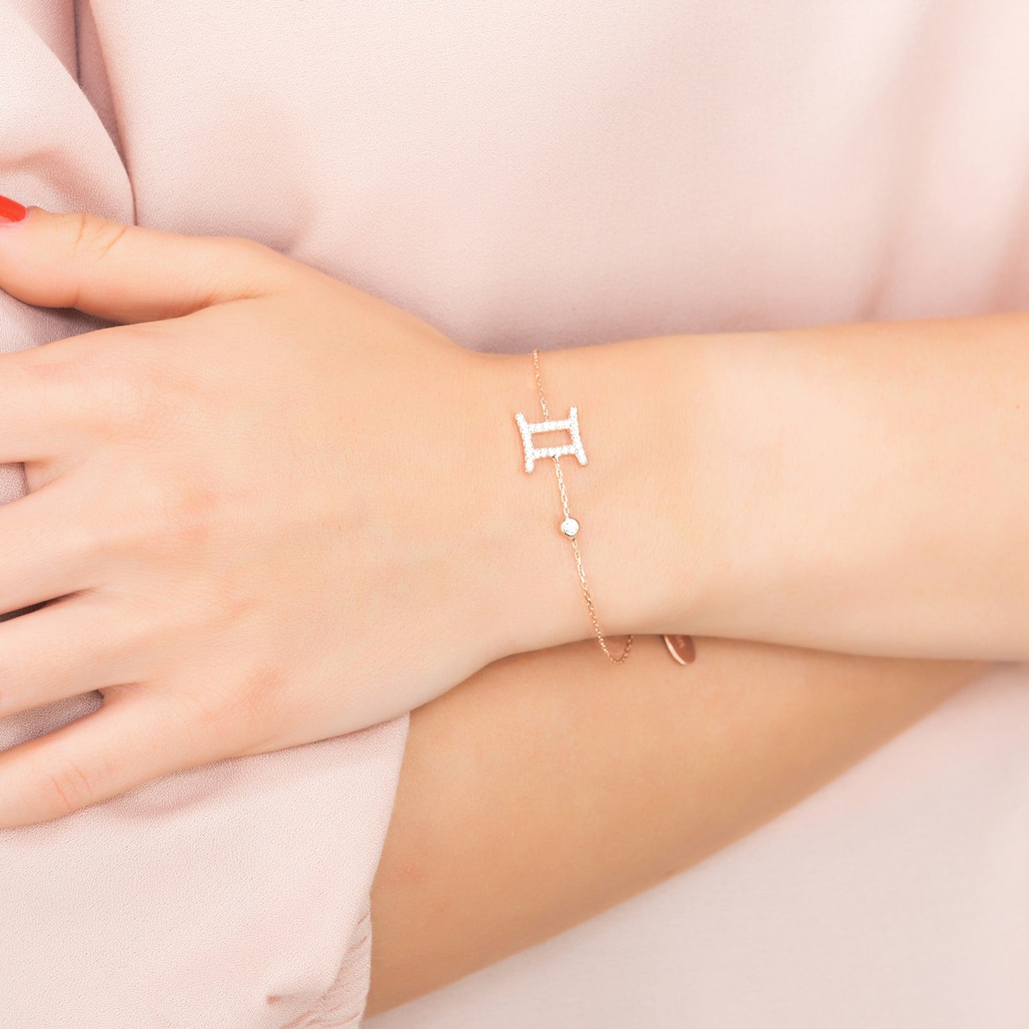 Zodiac Horoscope Star Sign Bracelet Gemini Gold