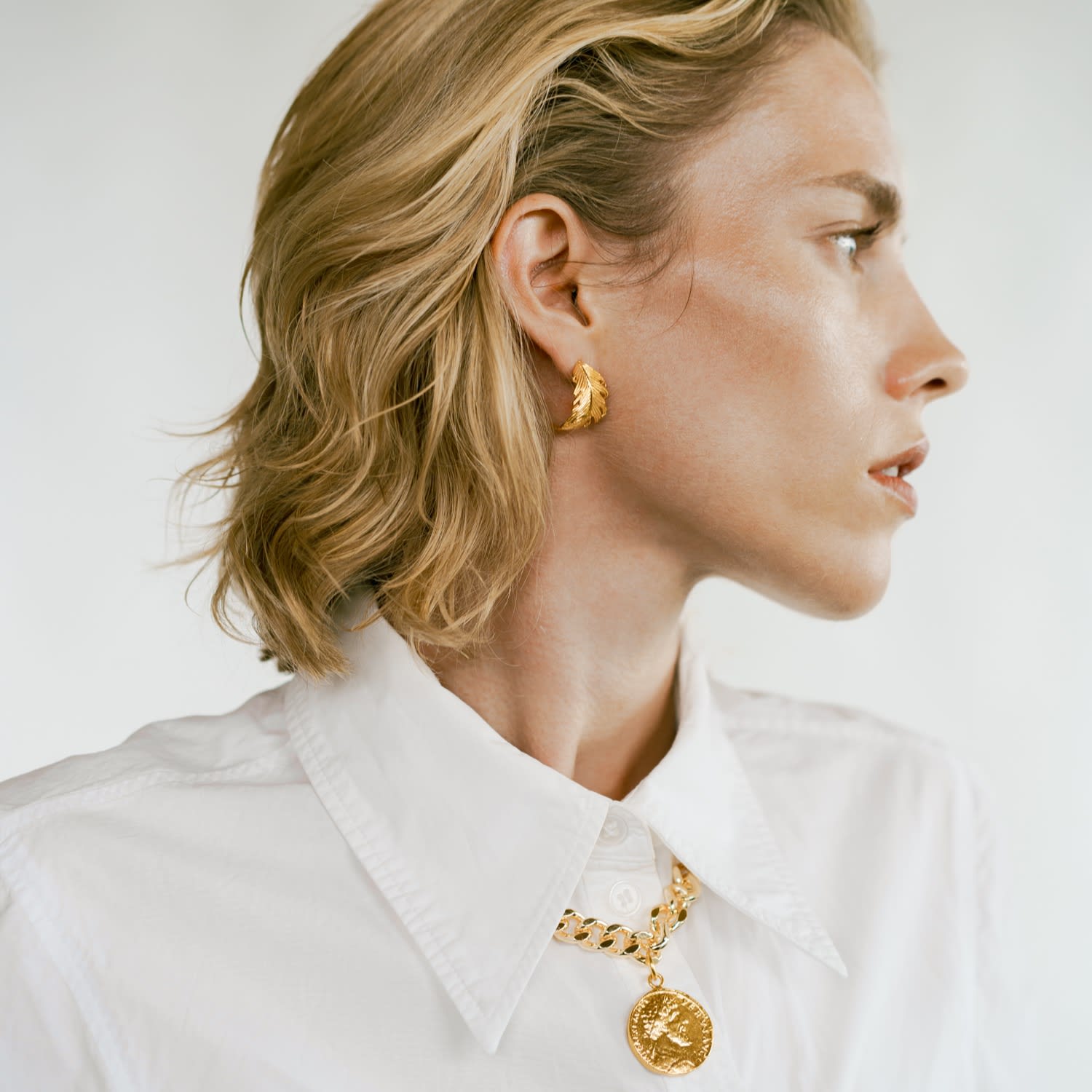 Gilded Grace - Statement Necklace 24K Gold Plated