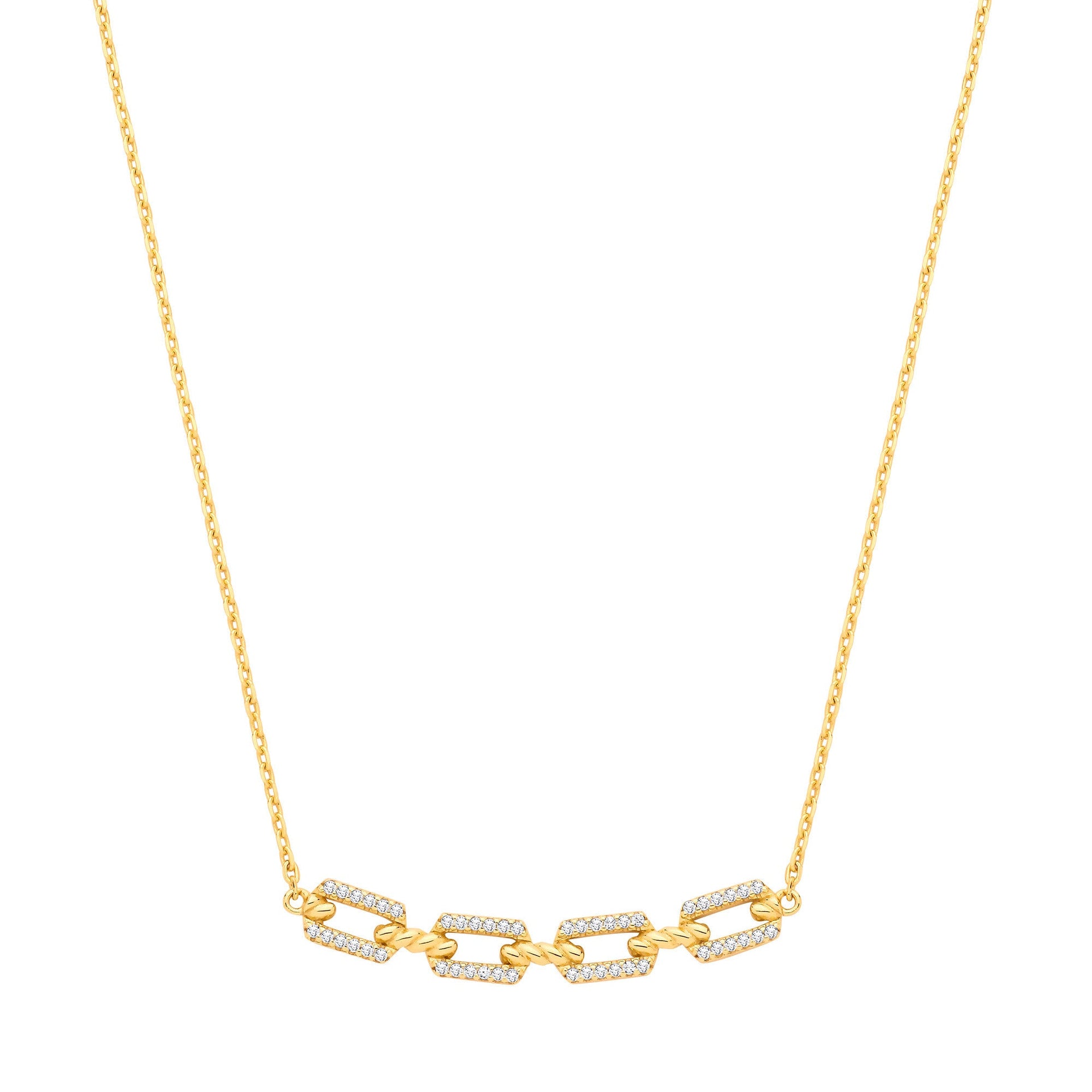 Gilded Minimalist Sterling Silver Necklace