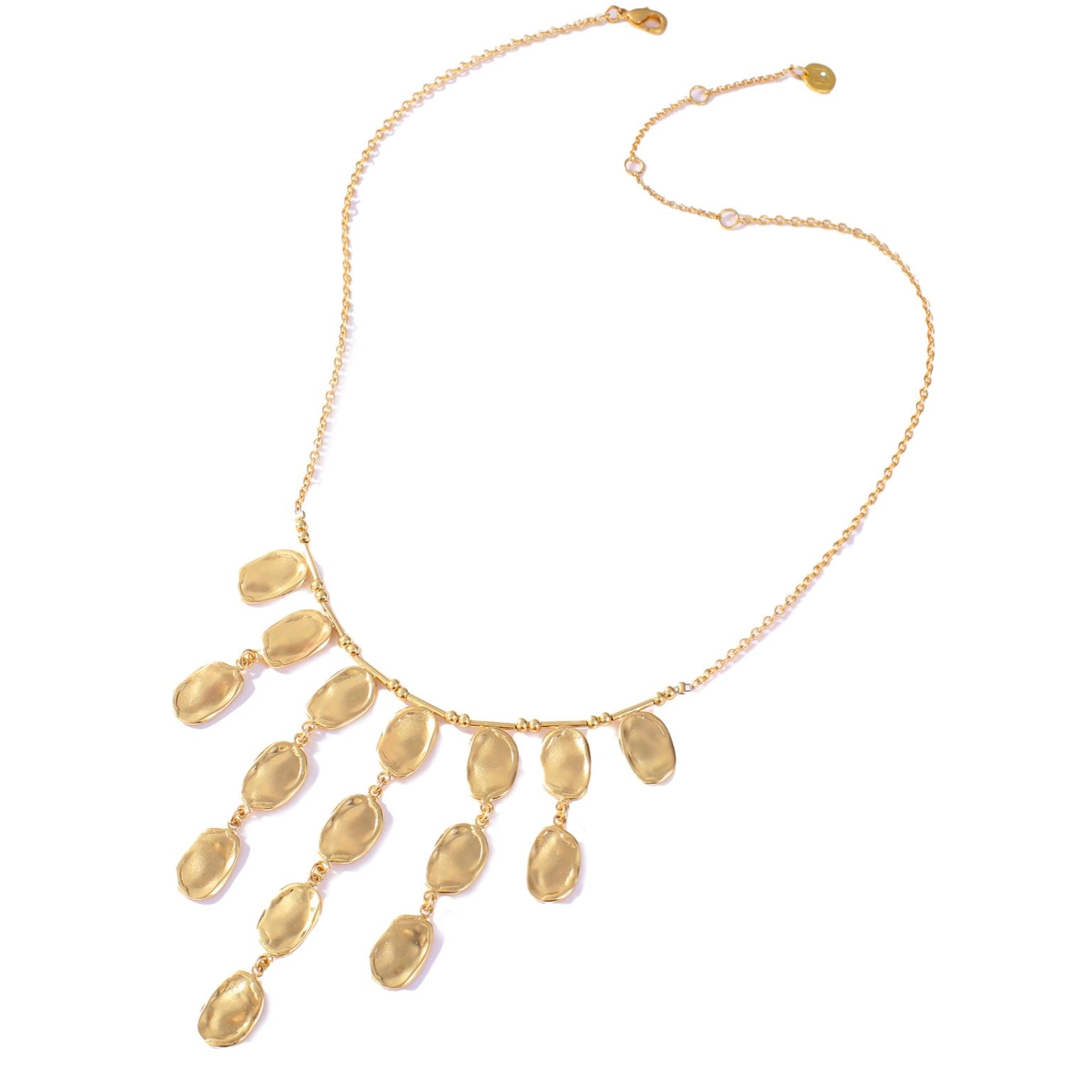 Gilded Waterfall Statement Necklace
