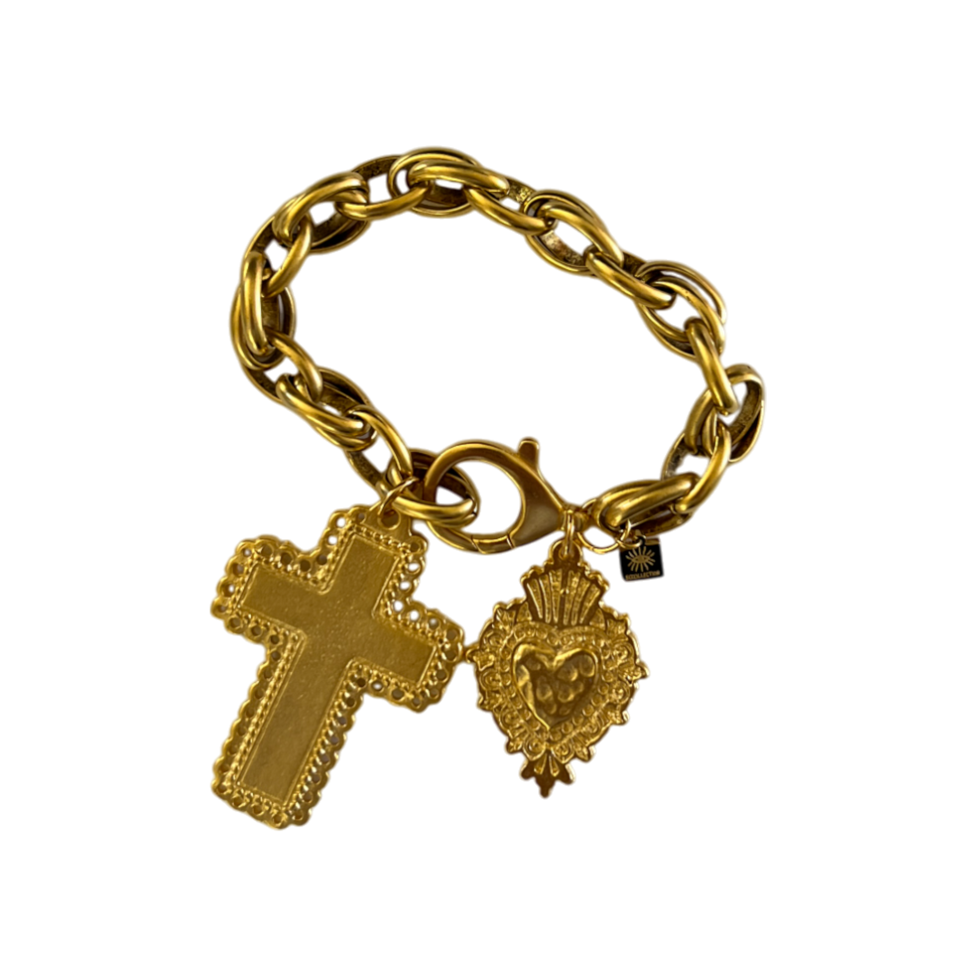 Gioia Cross & Heart Bracelet