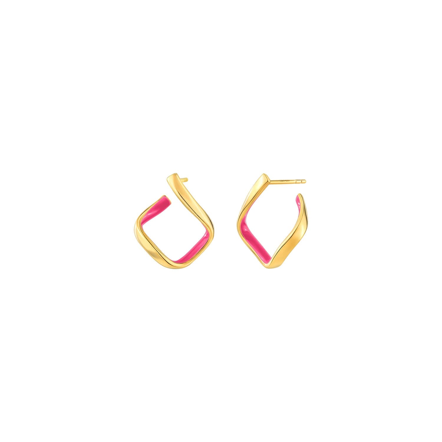 Square Enamel Hoops In