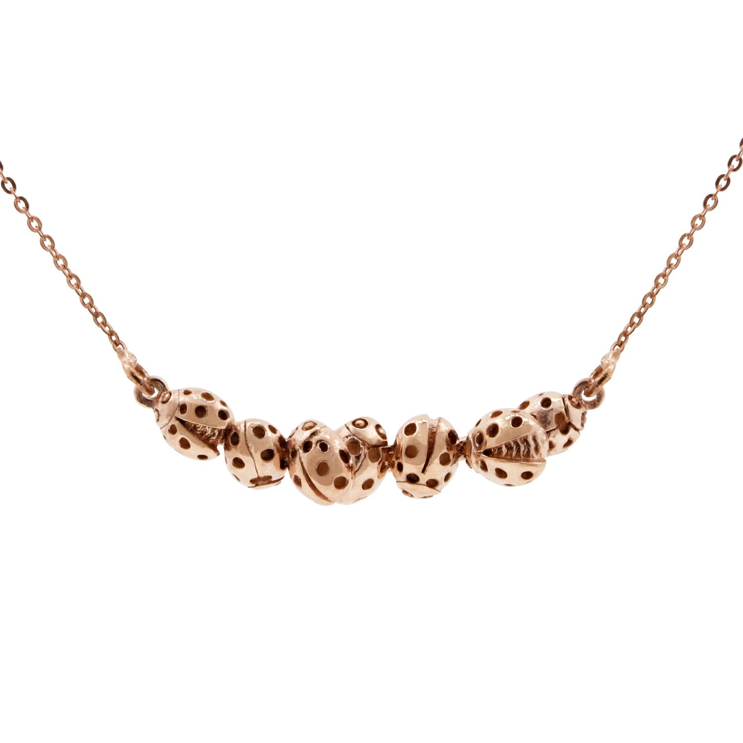 Loveliness Of Ladybirds Necklace – Rose Gold