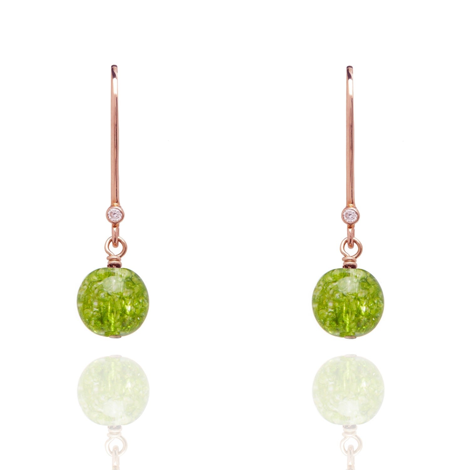 August Birthstone Earrings In Peridot