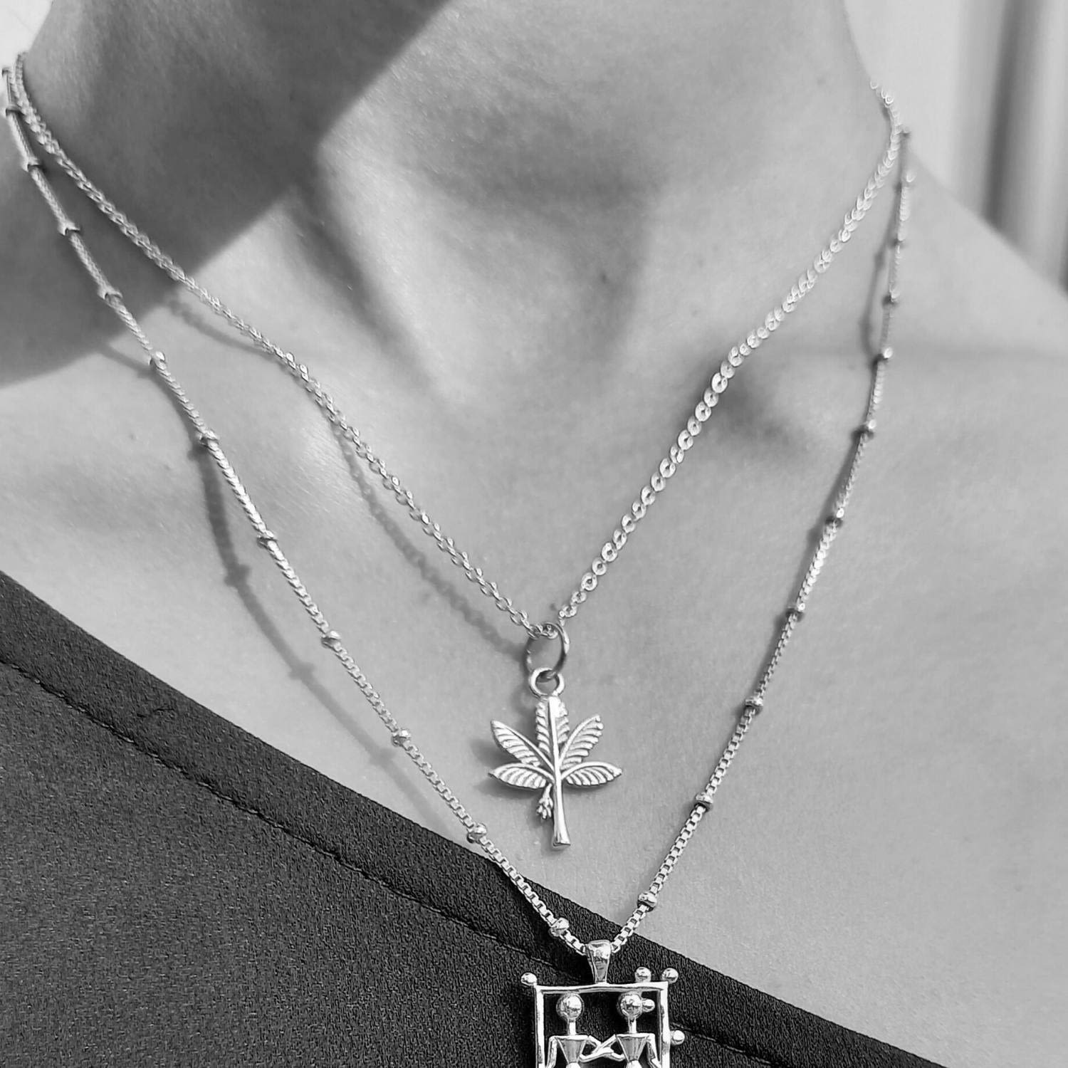 Goan Tree Charm Necklace - Sterling Silver