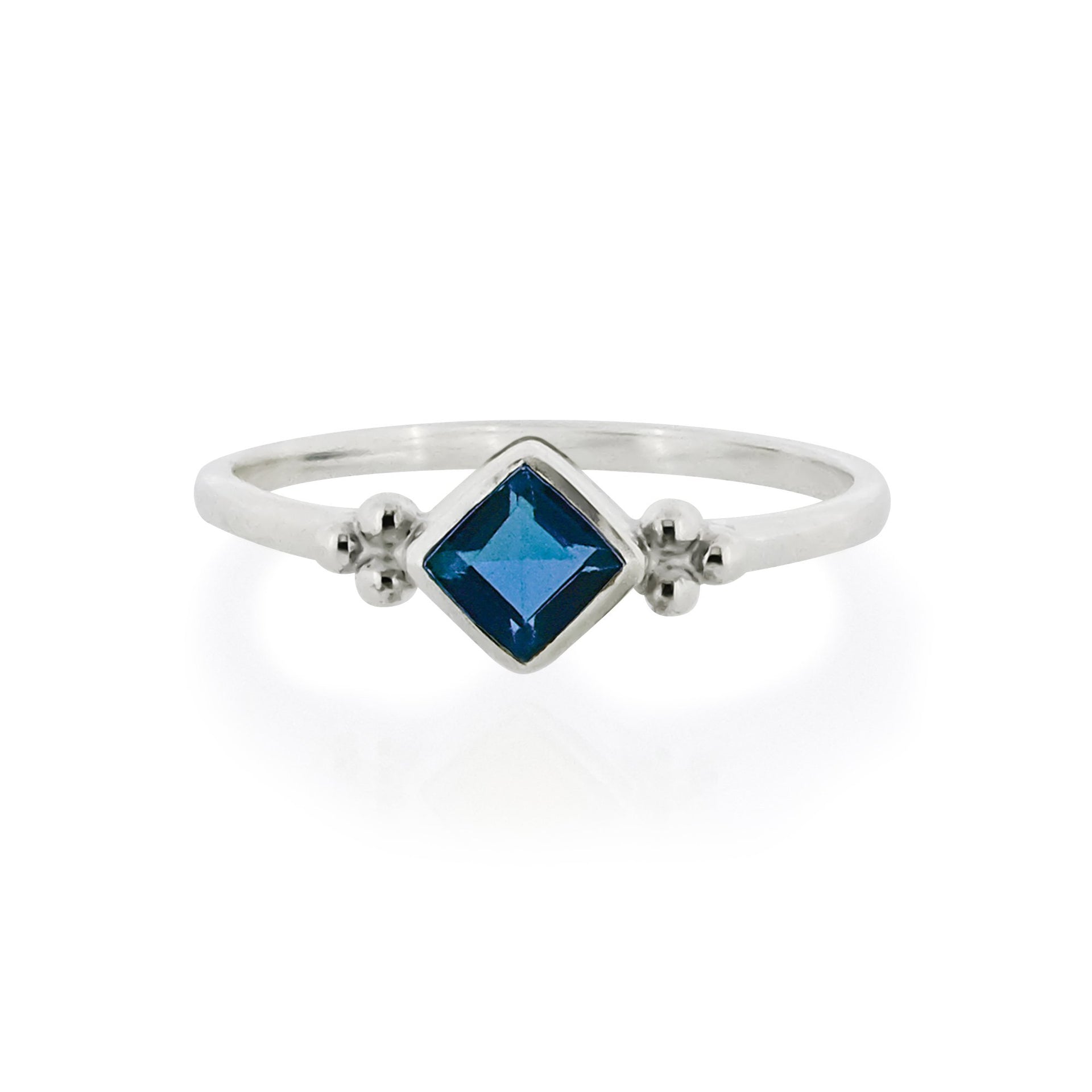 Divinity Princess Silver Ring - London Blue Topaz