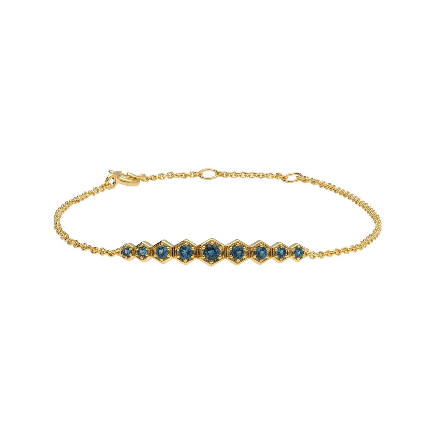 Modern Glam Topaz Glitz Bracelet In Gold Plated Silver