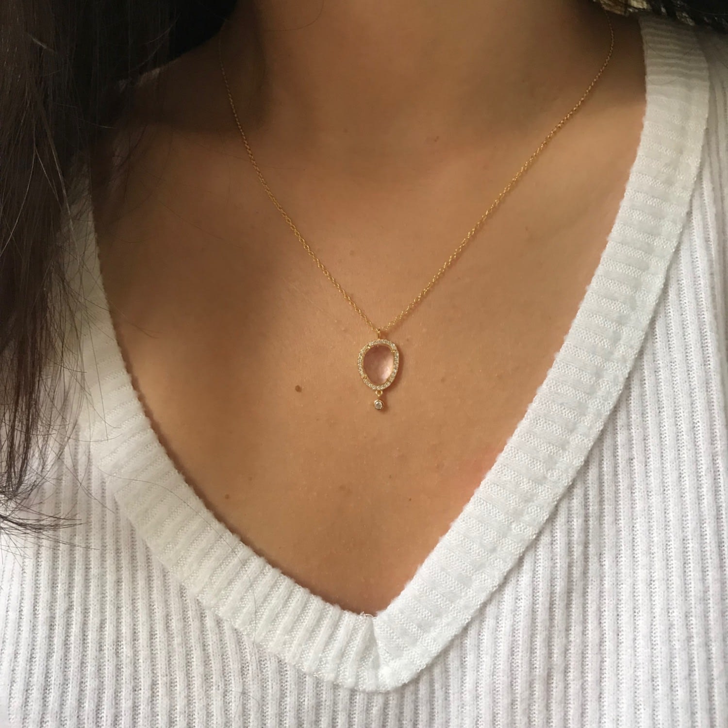 Johari Necklace - Morganite Pink