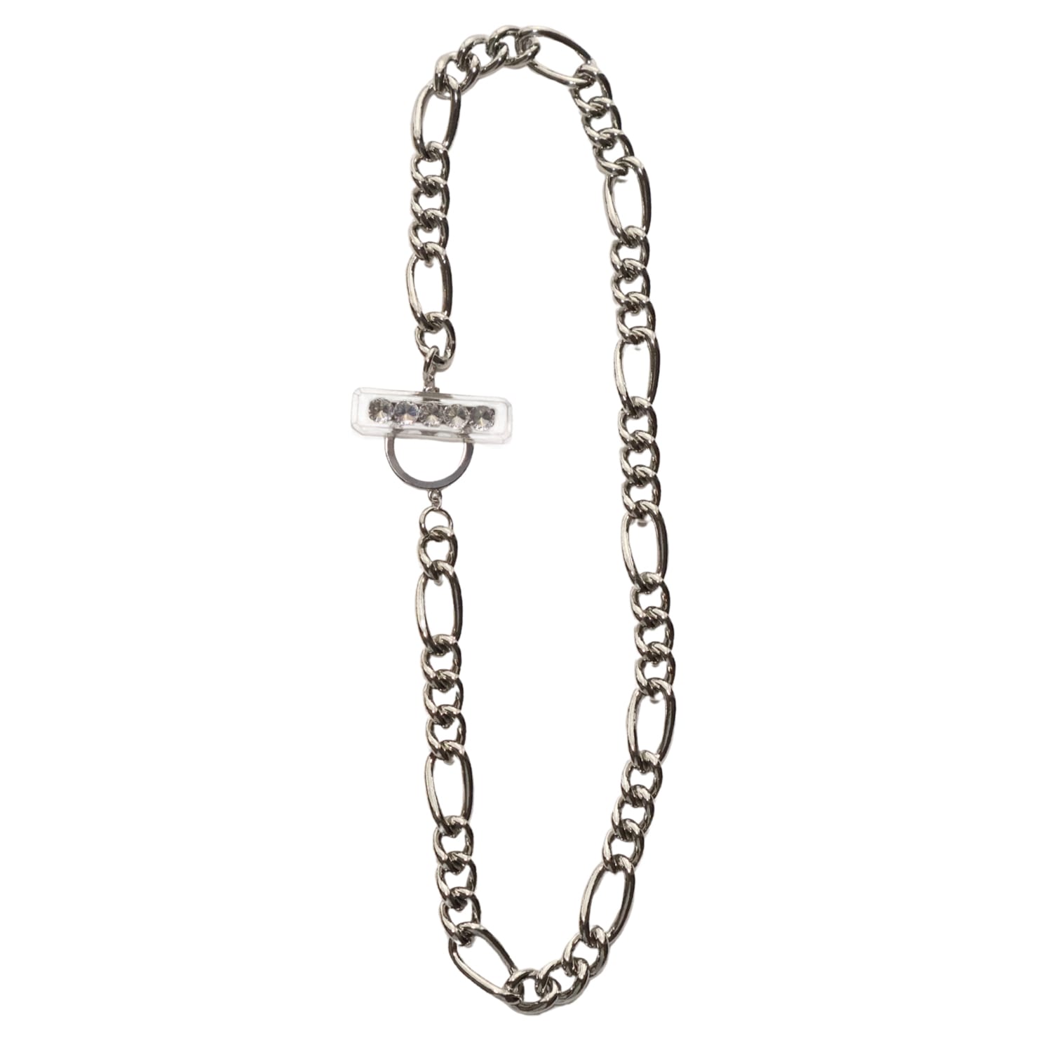 Glam Chain Mantel Necklace Silver