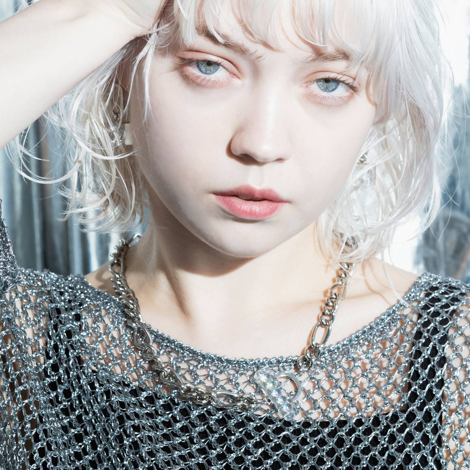 Glam Chain Mantel Necklace Silver