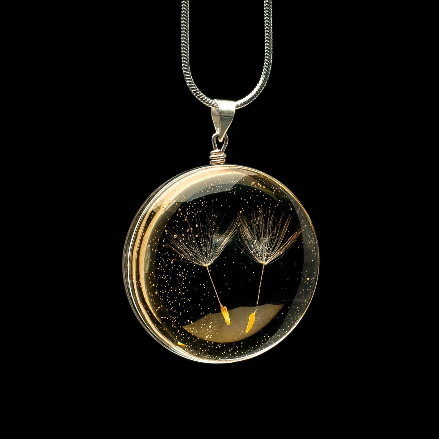 Glass Pendant A Wish Amber