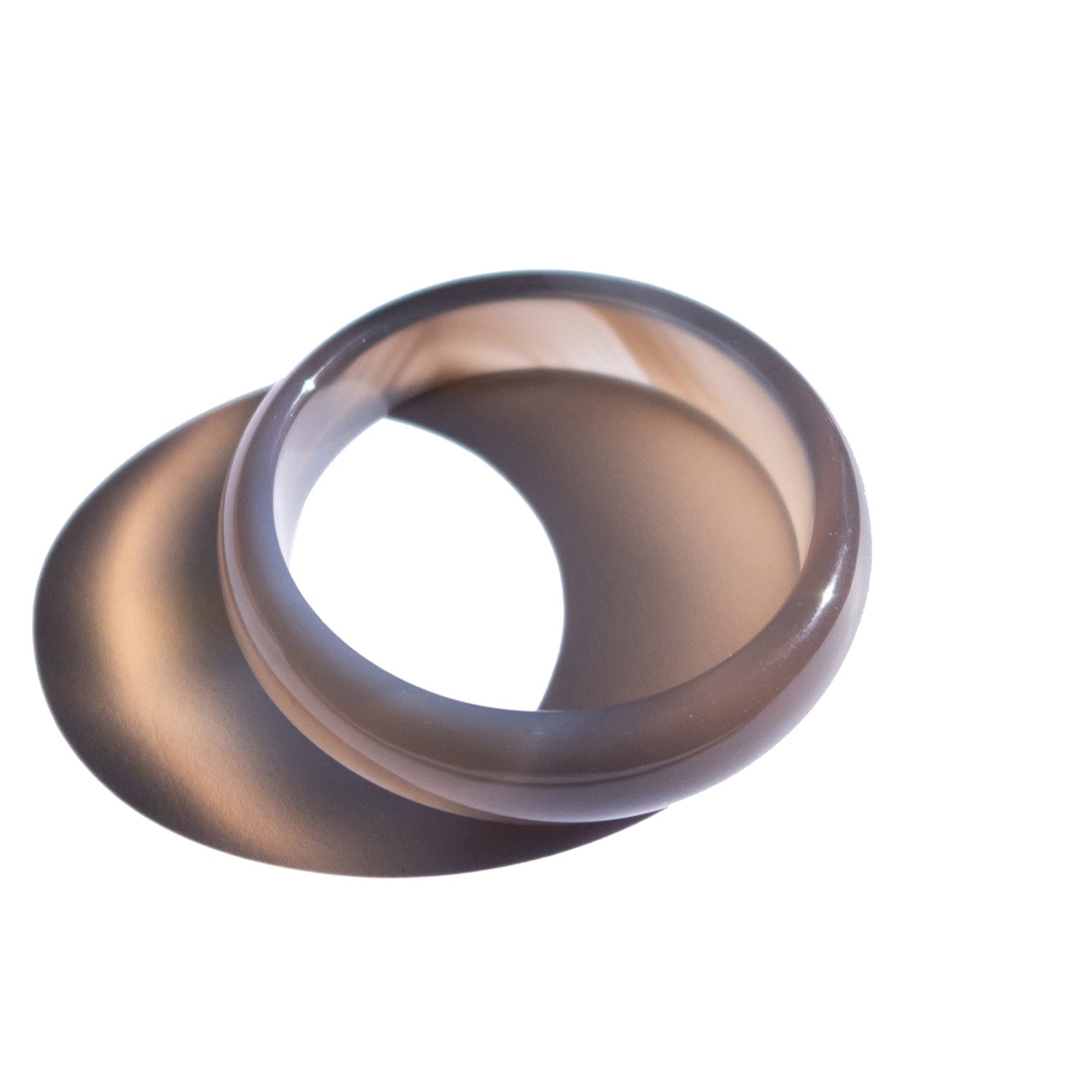 Moon Purple Jade Stone Bangle