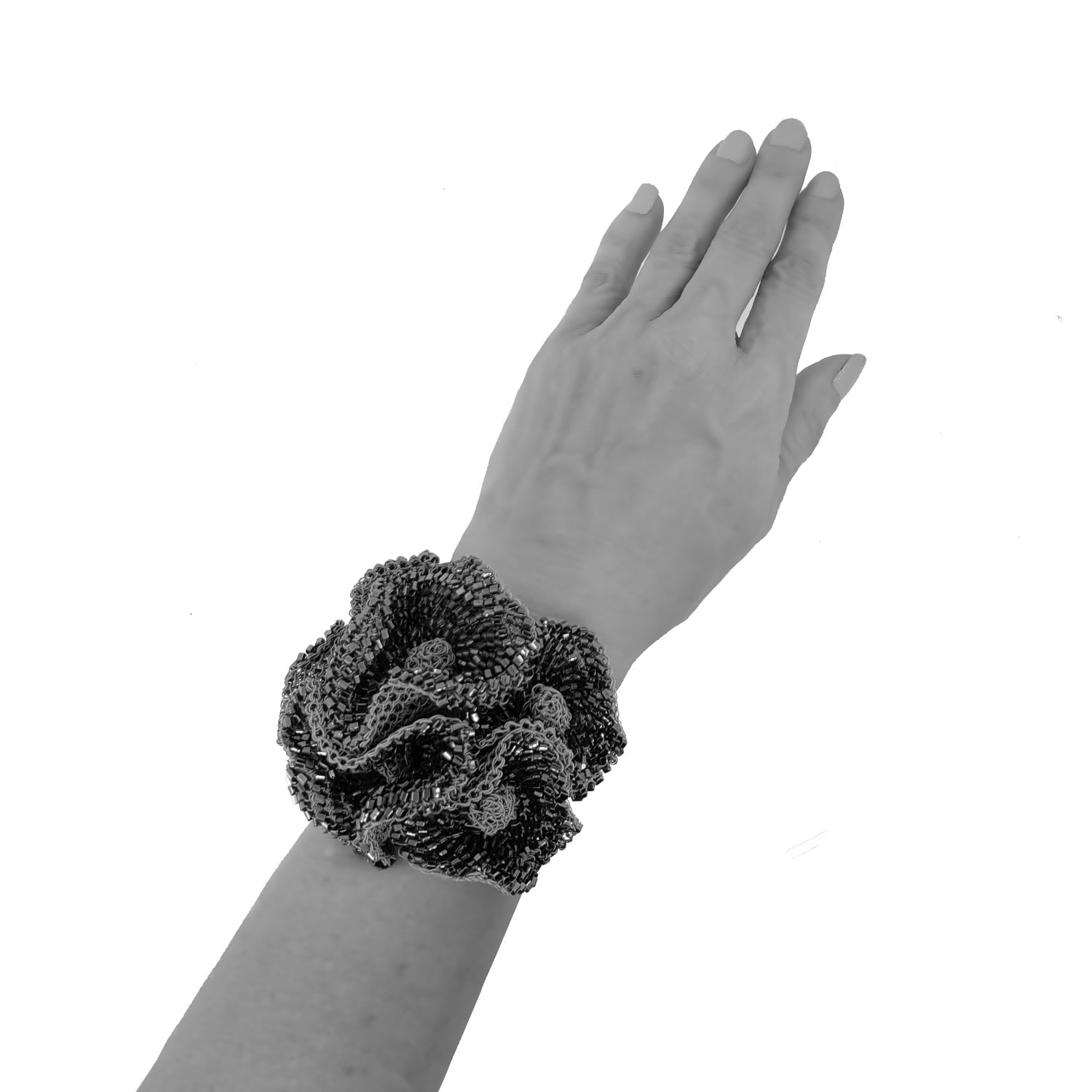 Black Mix Buttercup Crystal Handmade Bracelet