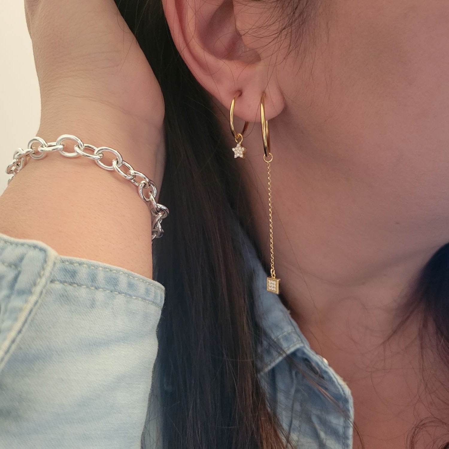 Hoop Earrings 15Mm - Gold