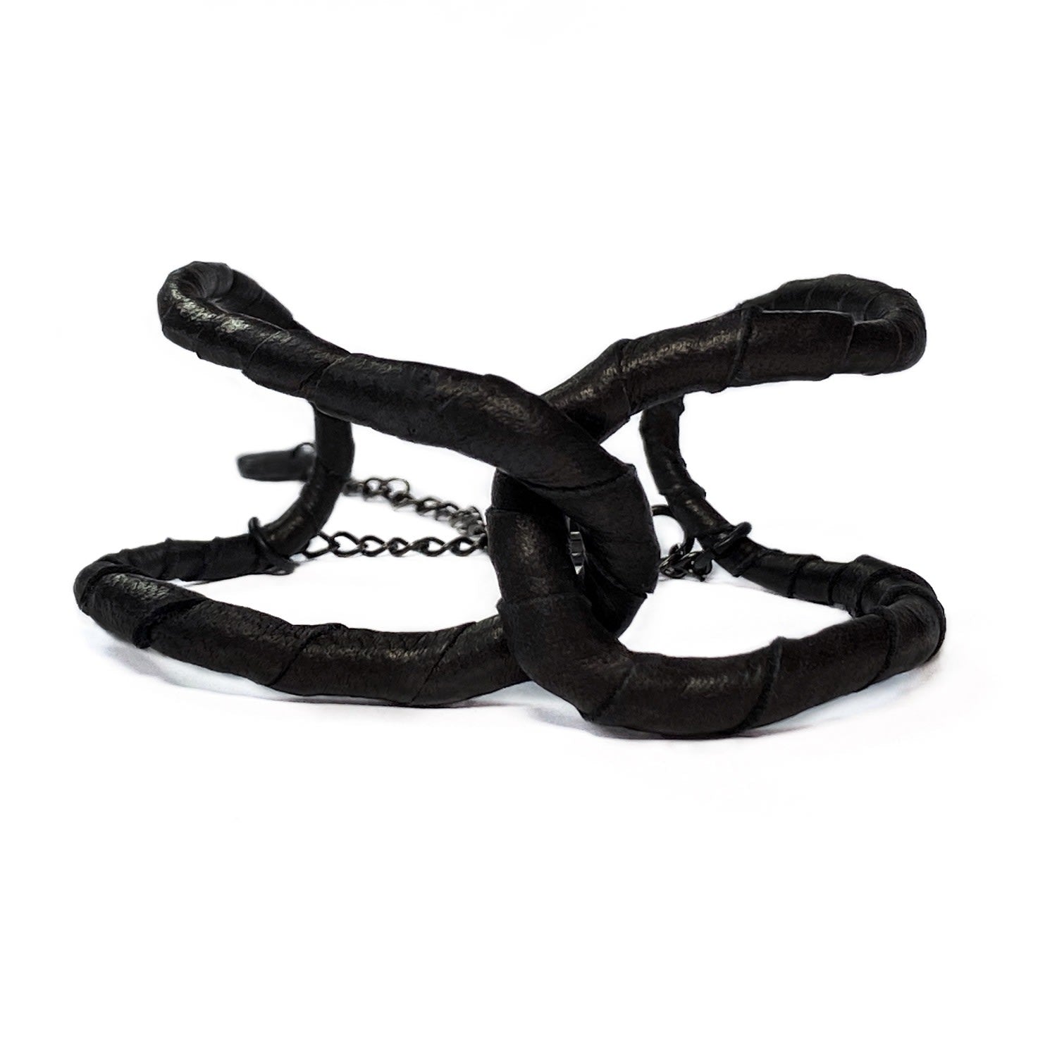 Link Leather Cuff Bracelet