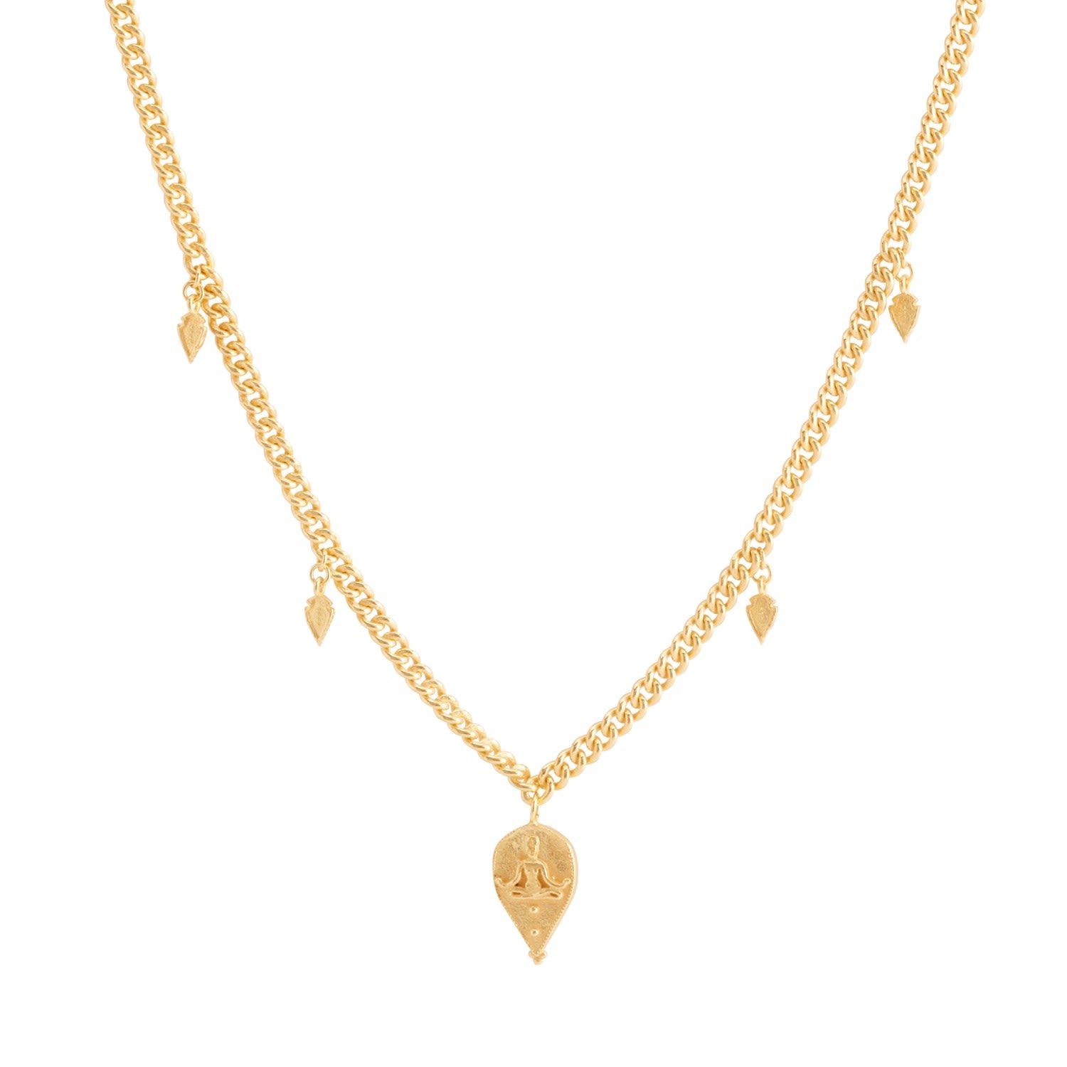 Goddess Durga Necklace - Gold Plated