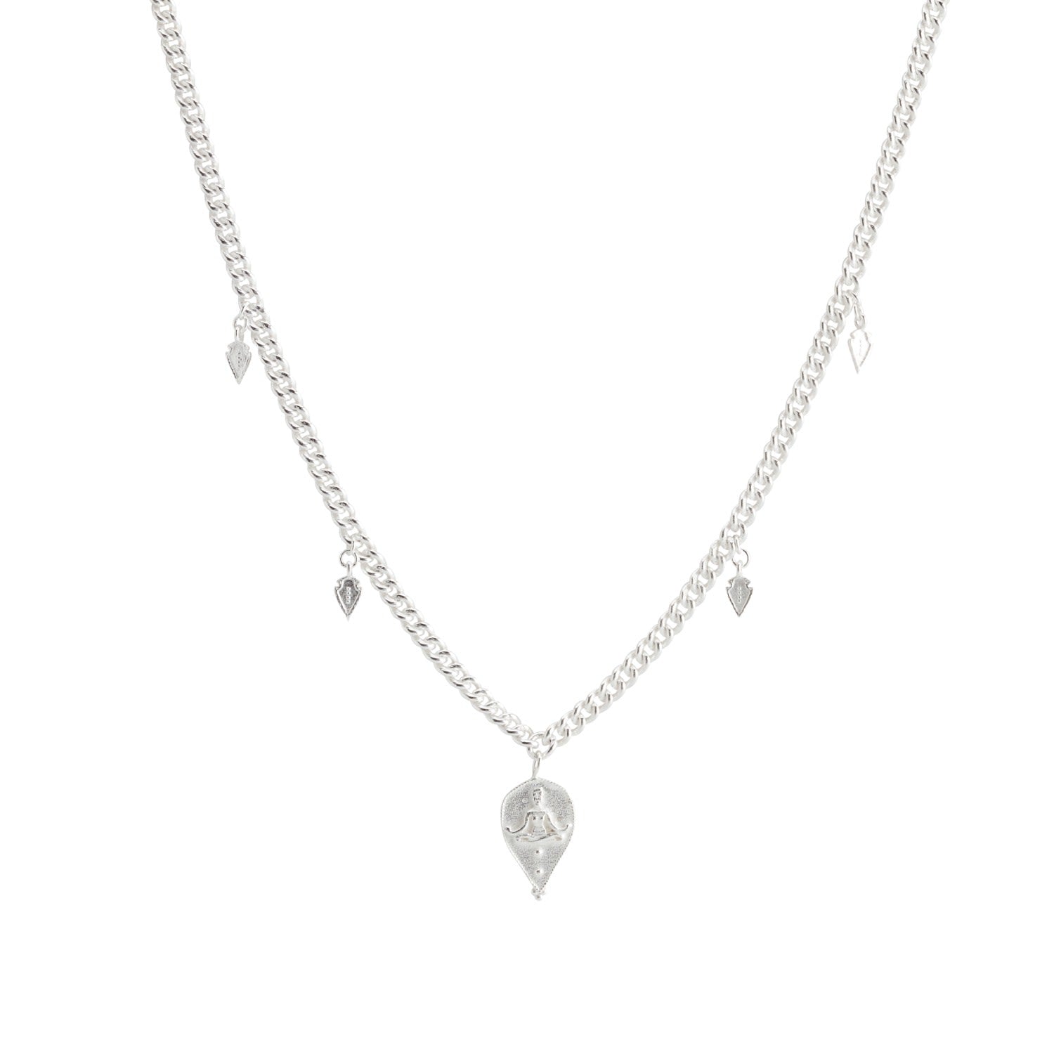 Goddess Durga Necklace - Sterling Silver