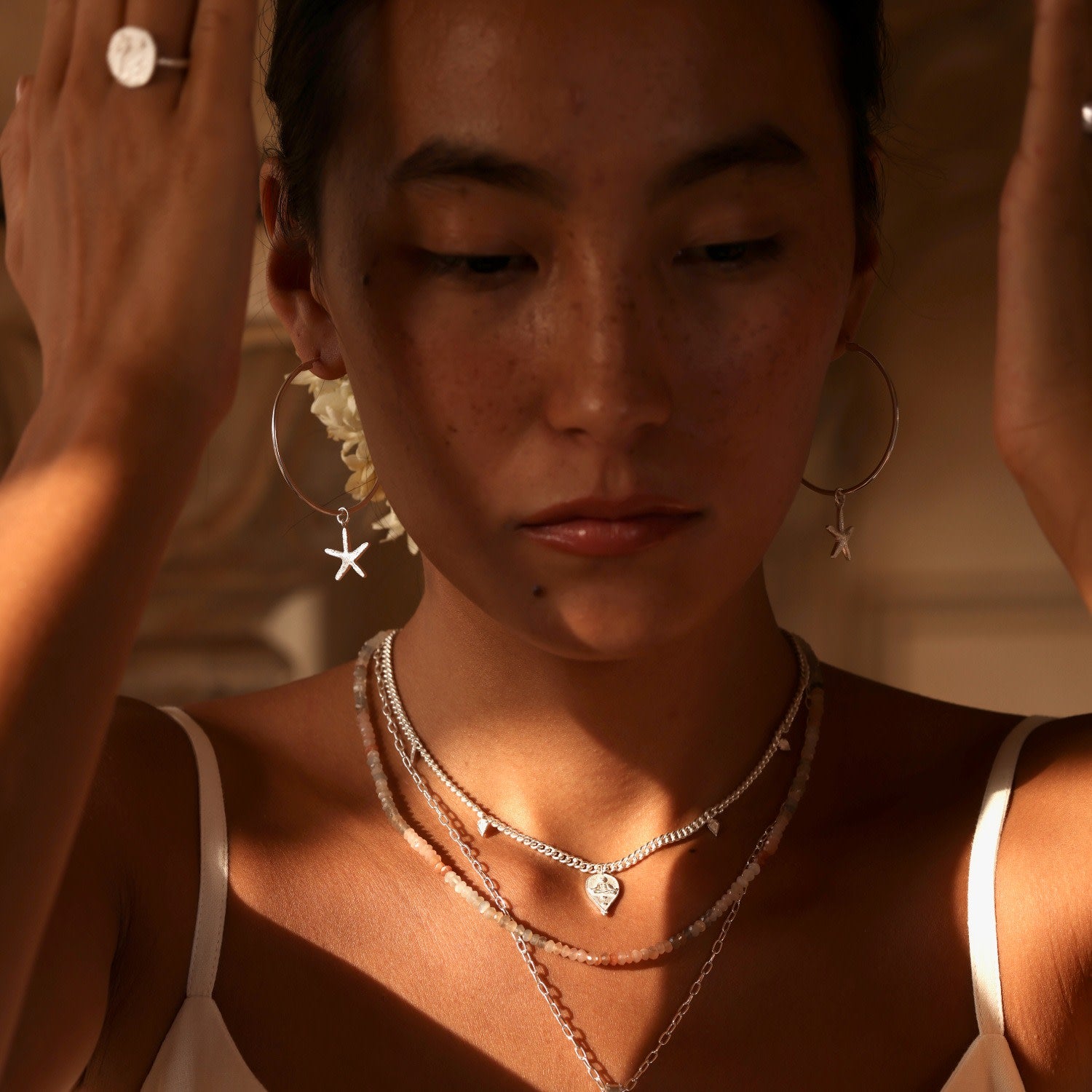 Goddess Durga Necklace - Sterling Silver