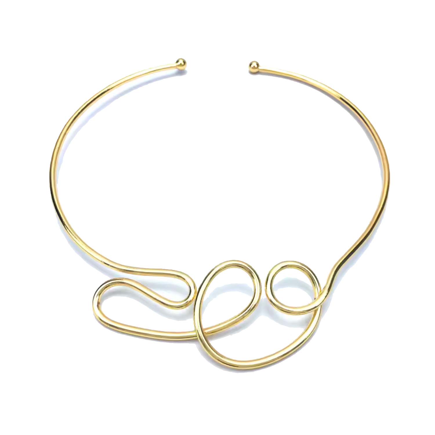 Gold Abstract Choker Necklace