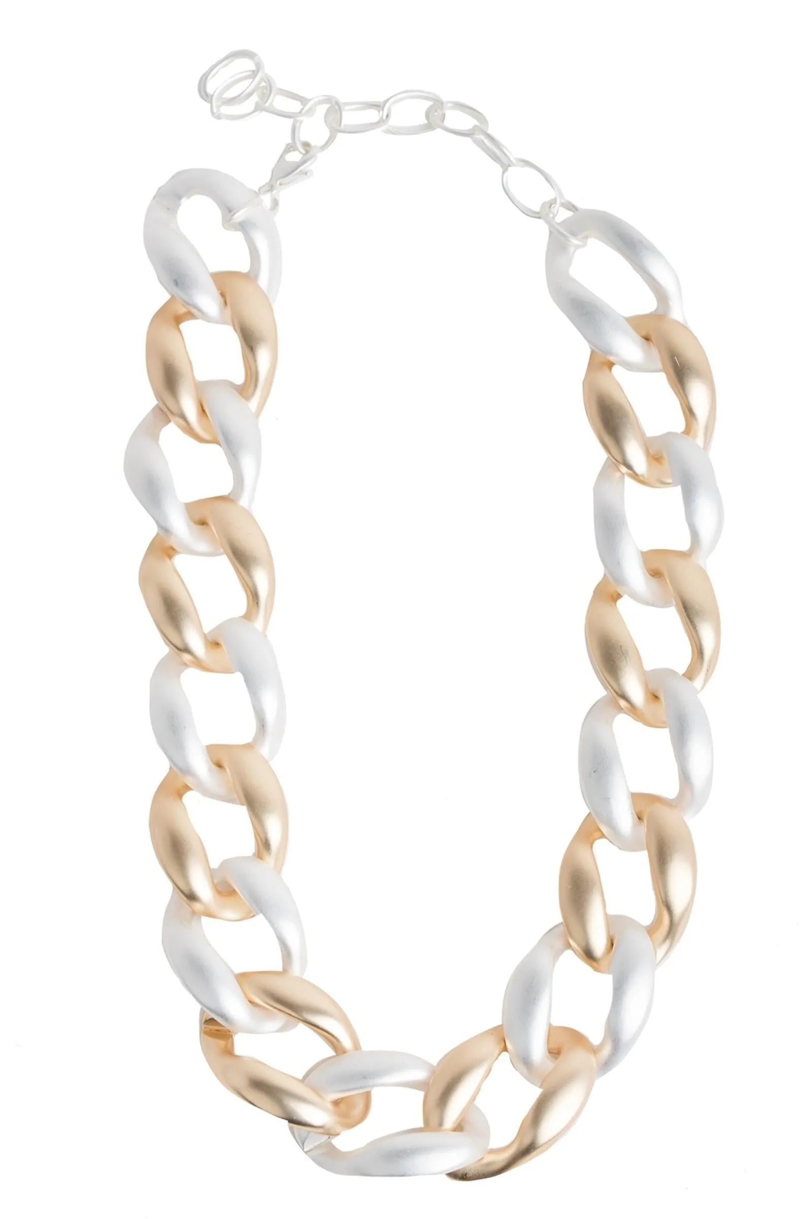 Gold And Silver Chunky Necklace