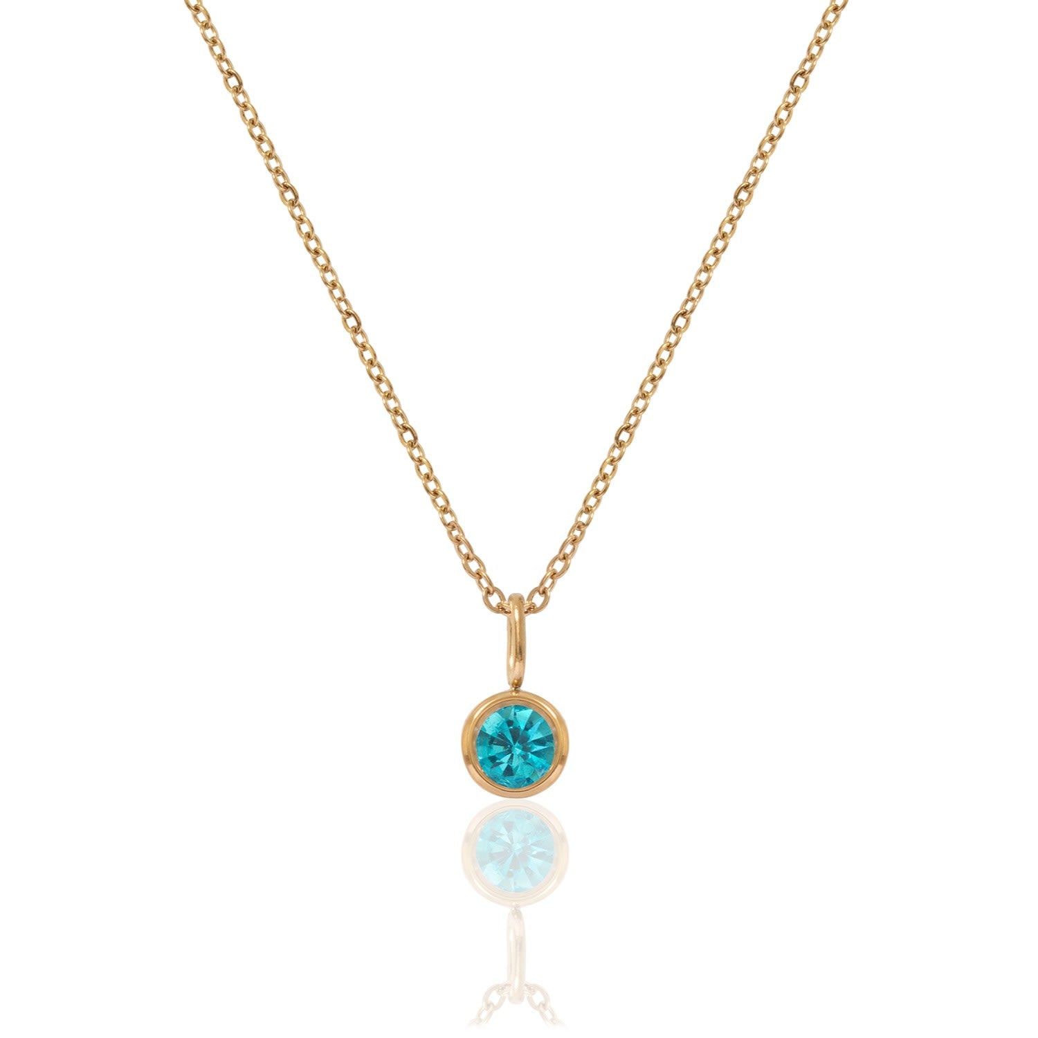 Gold Birthstone Necklace - December