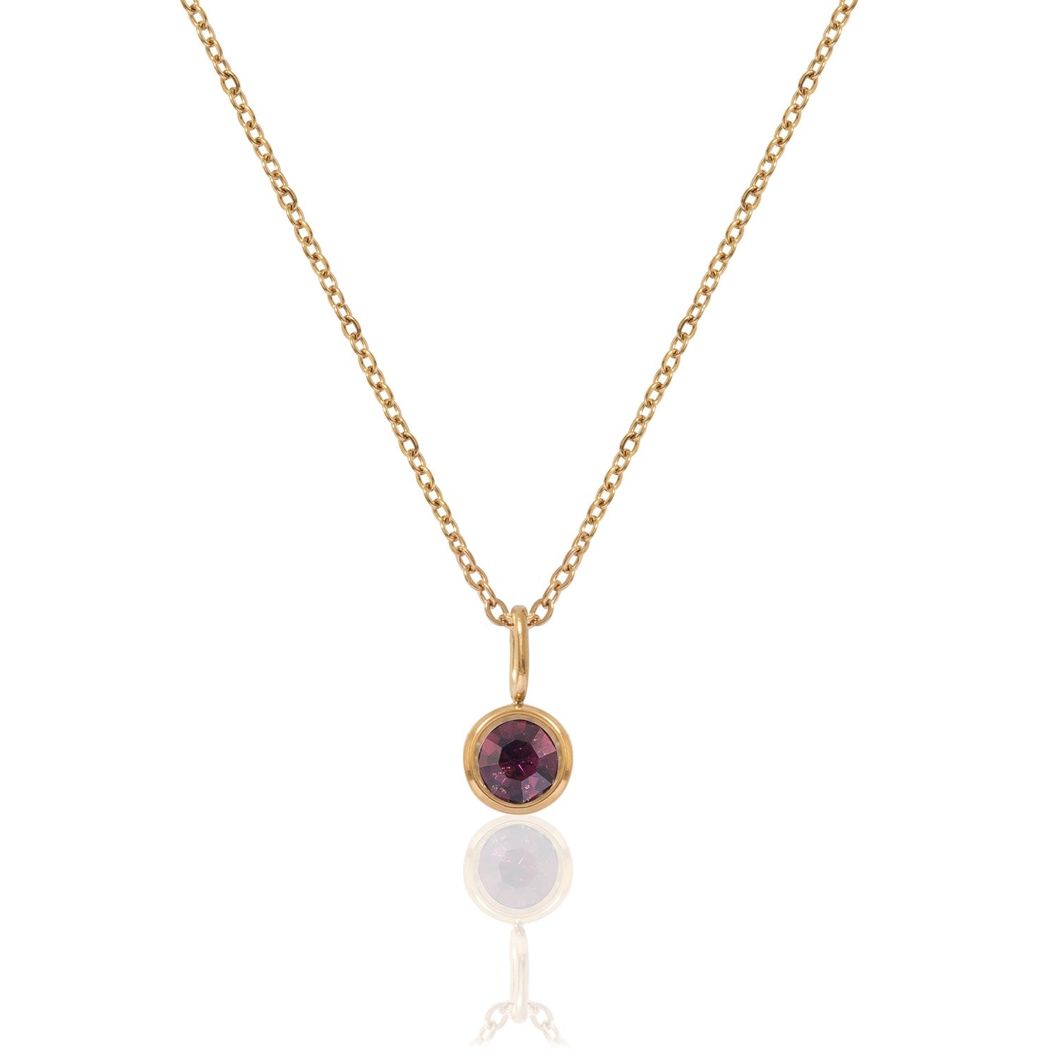 Gold Birthstone Necklace - June