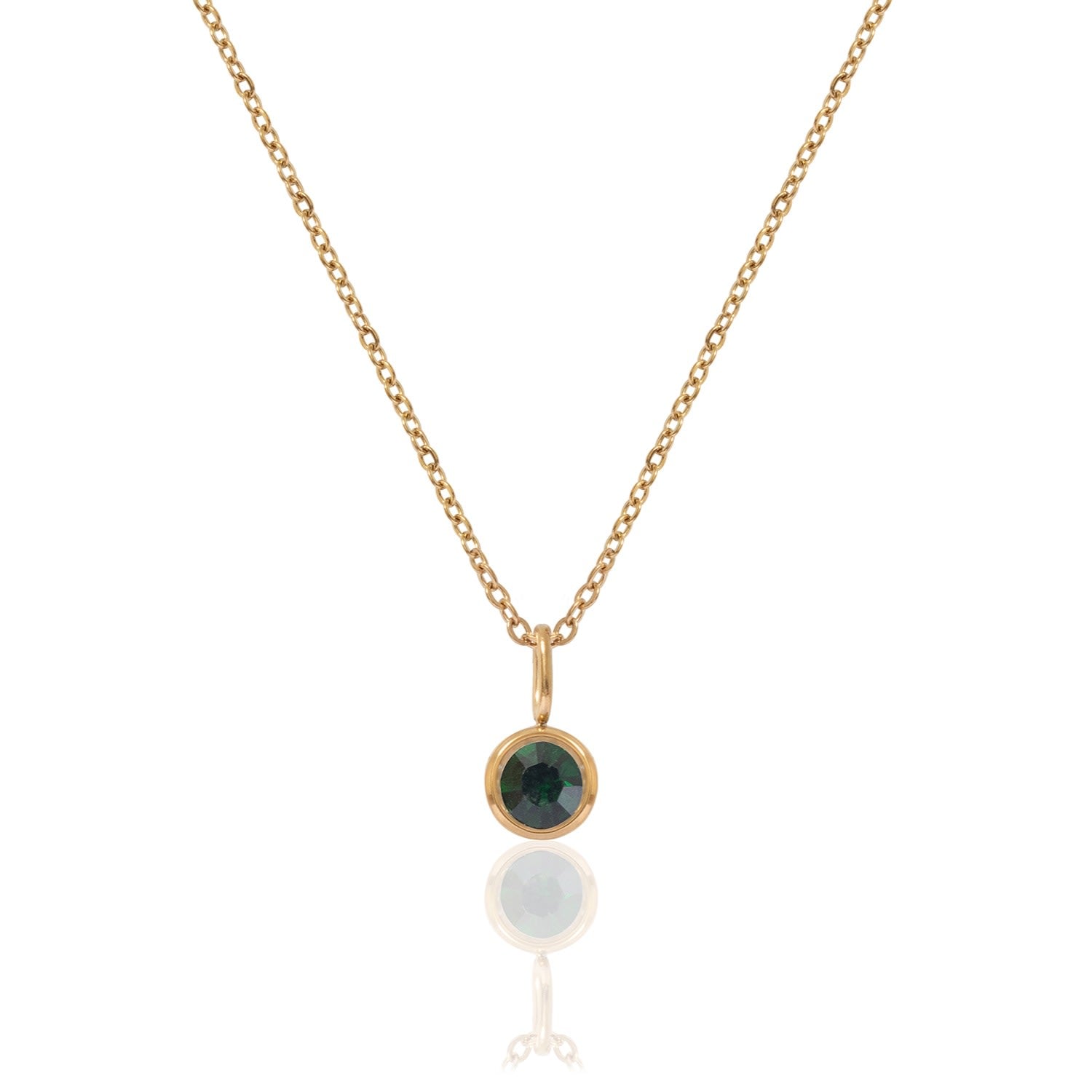 Gold Birthstone Necklace - May