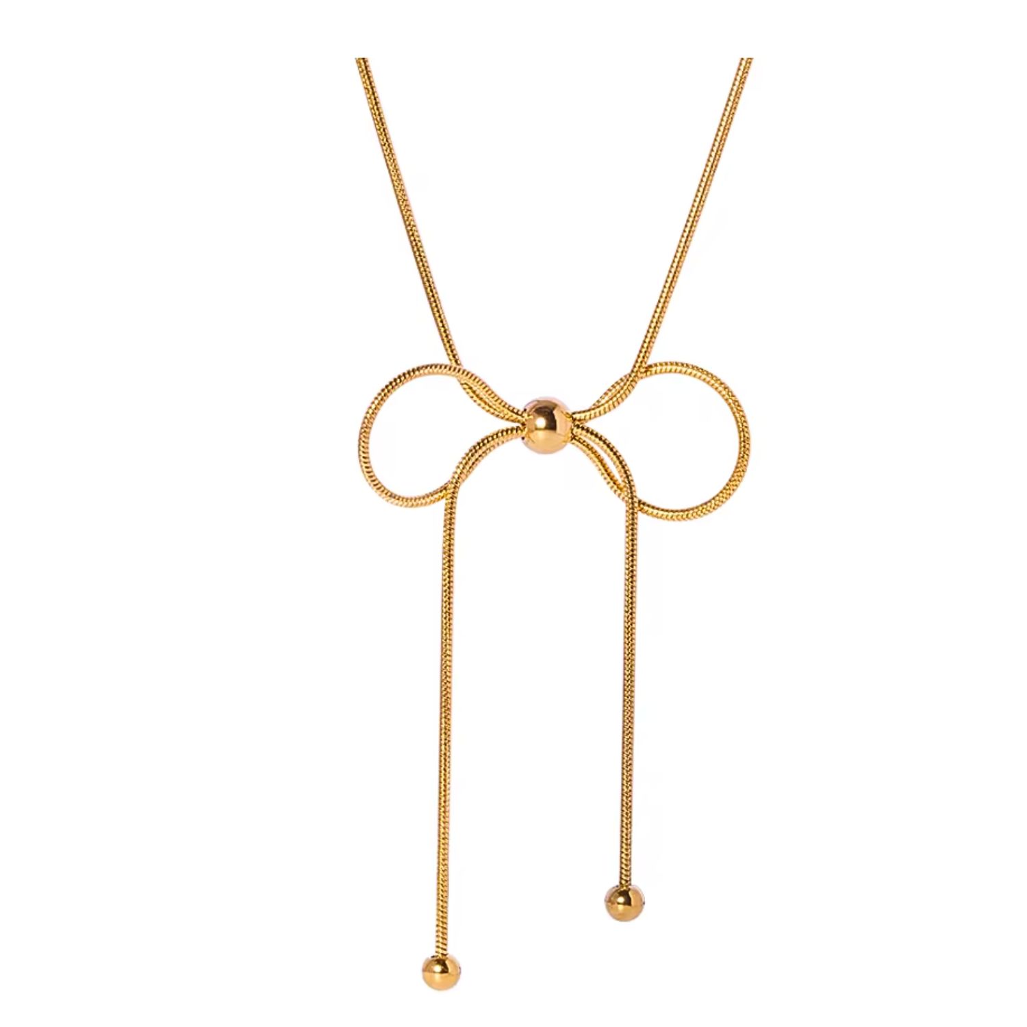 Gold Bow Minimalist Necklace