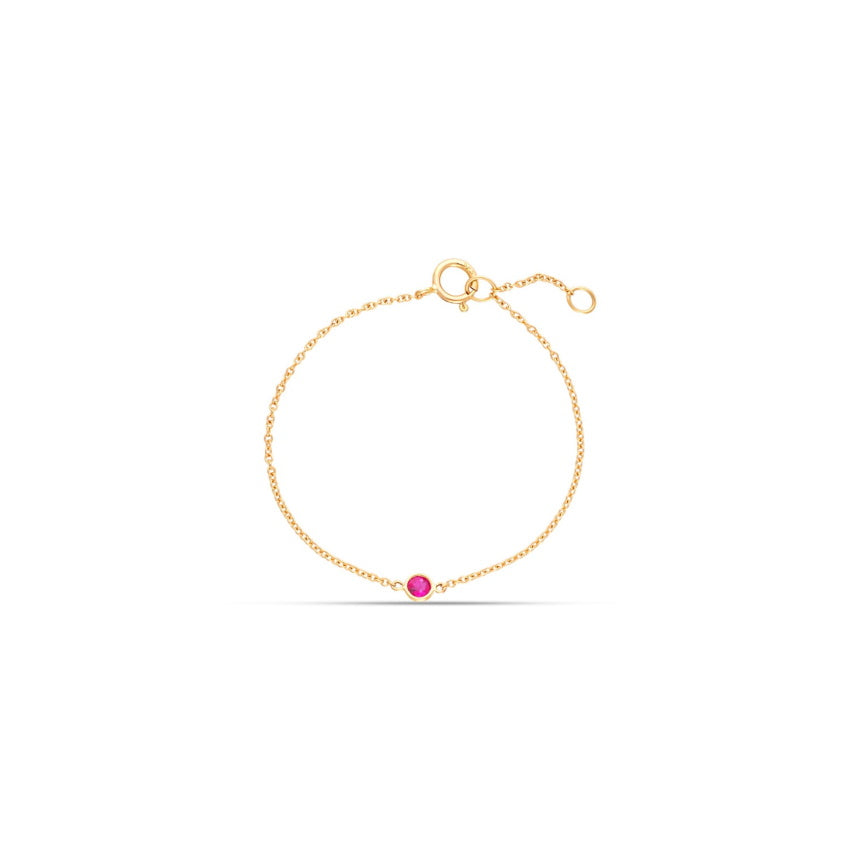 Gold Bracelet With Ruby Stone