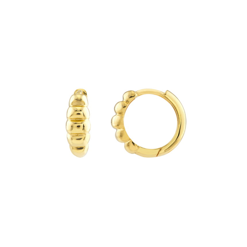Gold Bubble Hoop Earrings