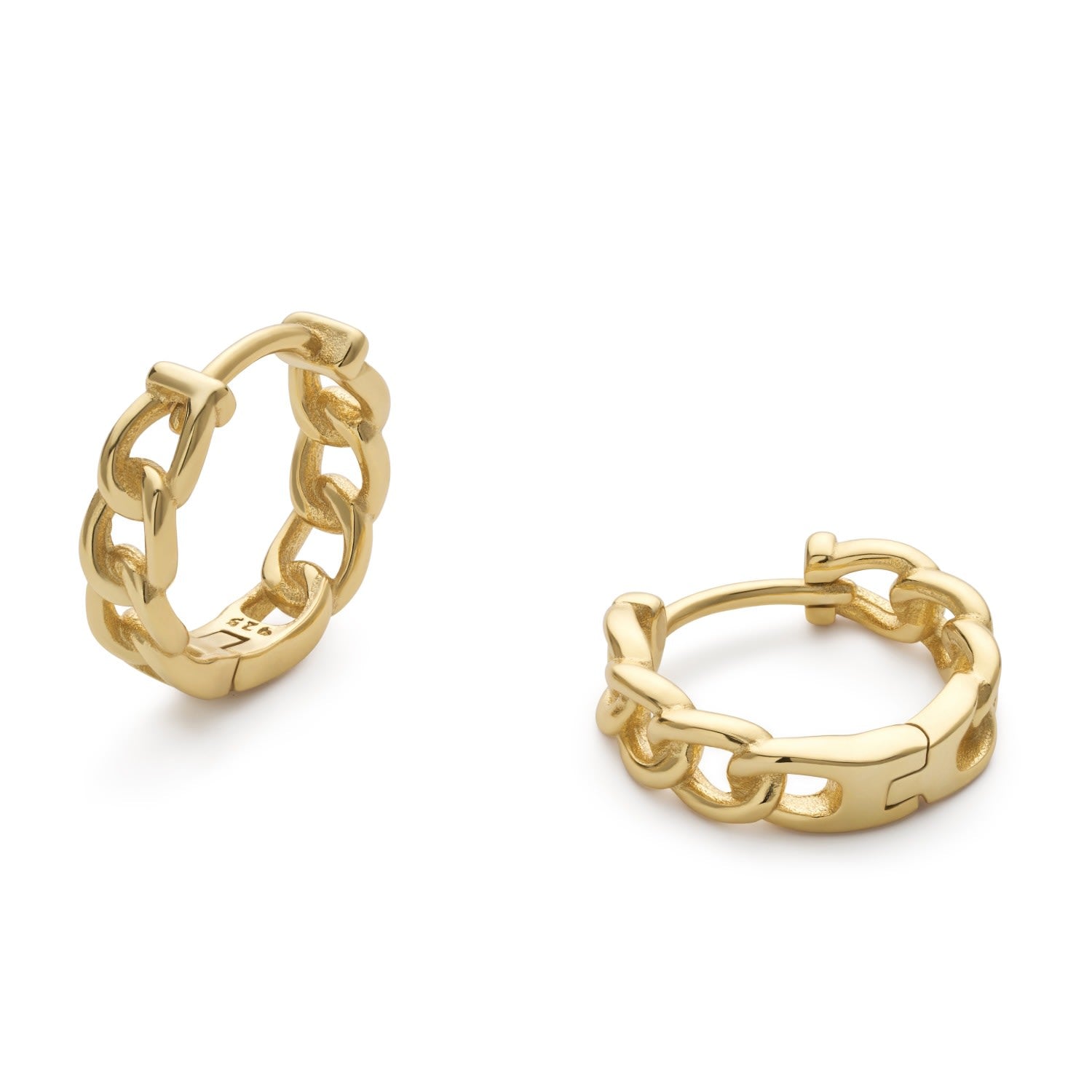 Gold Chain Hoops