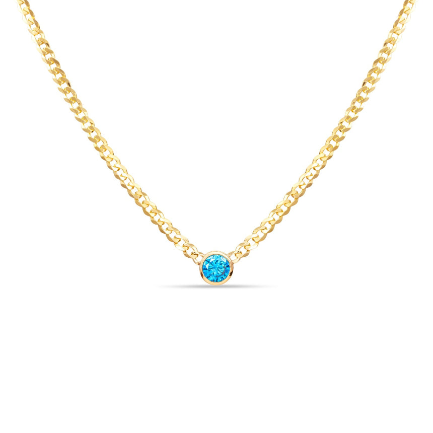 Gold Chain With Birthstone