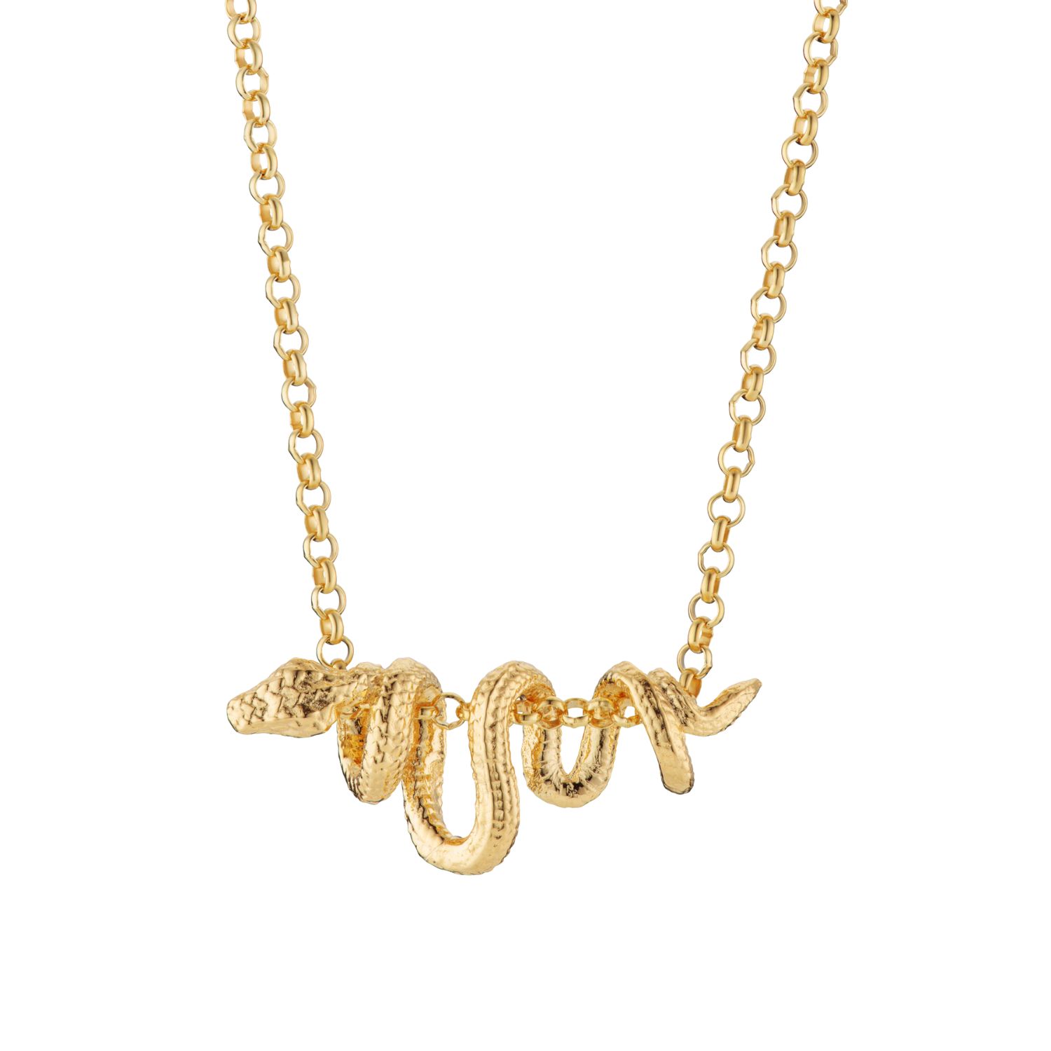 Gold Plated Chinese Zodiac Snake Necklace