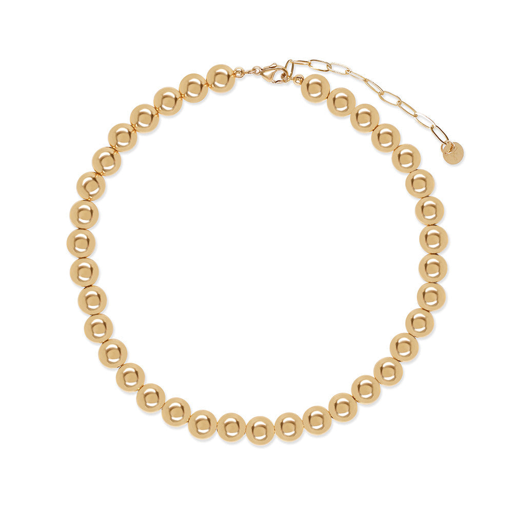 Gold Classics Statement 10Mm Gold Bead Necklace