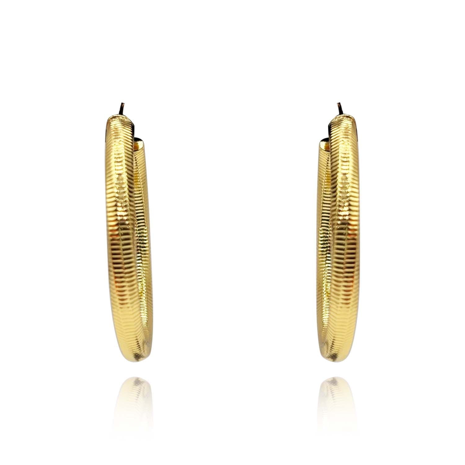 Gold Cobra Hoop Earrings