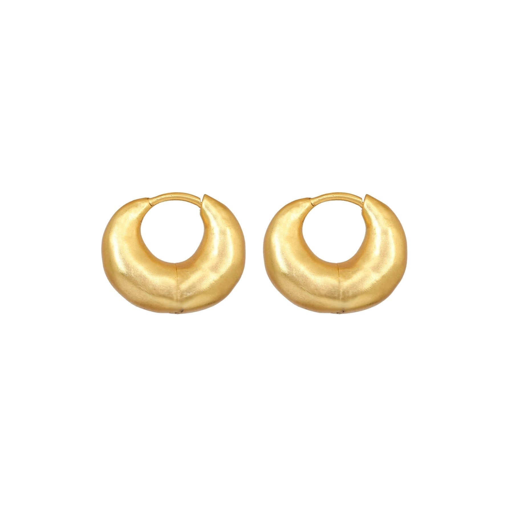 Gold Crescent Hoops
