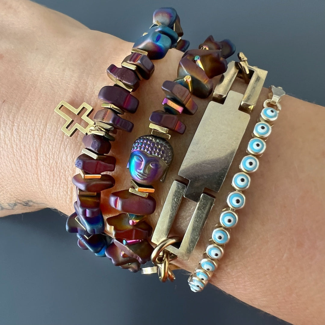 Mystic Buddha Bracelet - Purple