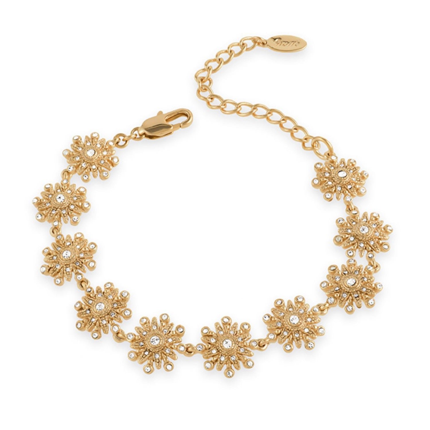 Gold & Crystal Sun Statement Bracelet, Series Celestial