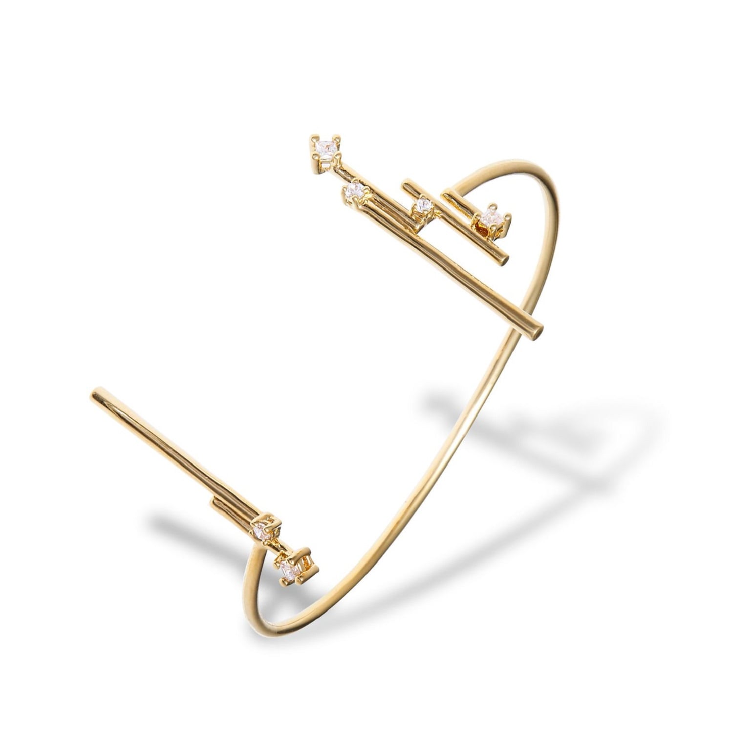 Gold & Crystal Statement Bangle, Series Starlight