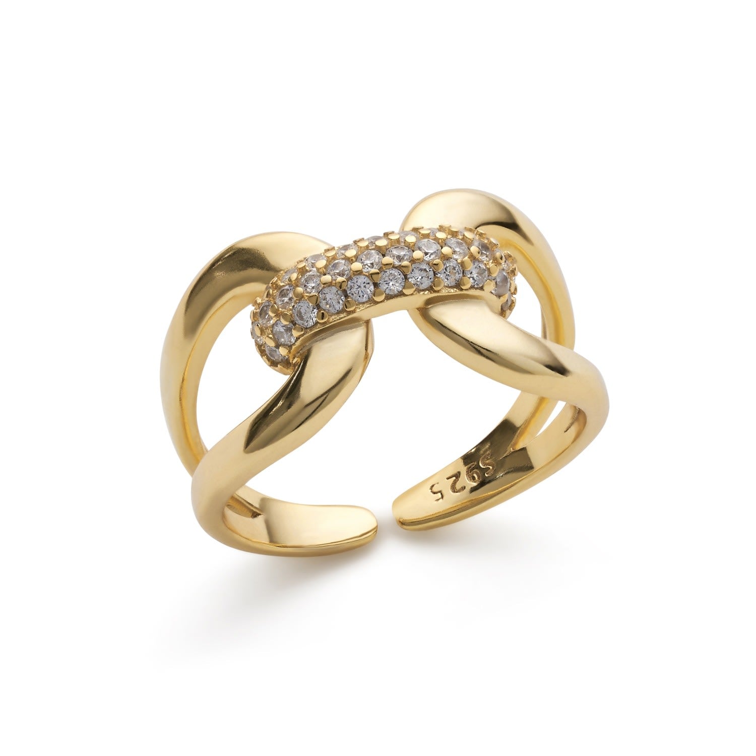 Gold Diamante Wrap Ring